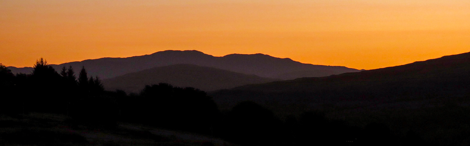 Dawn at the hills north of Ardtornish House, Lochaline