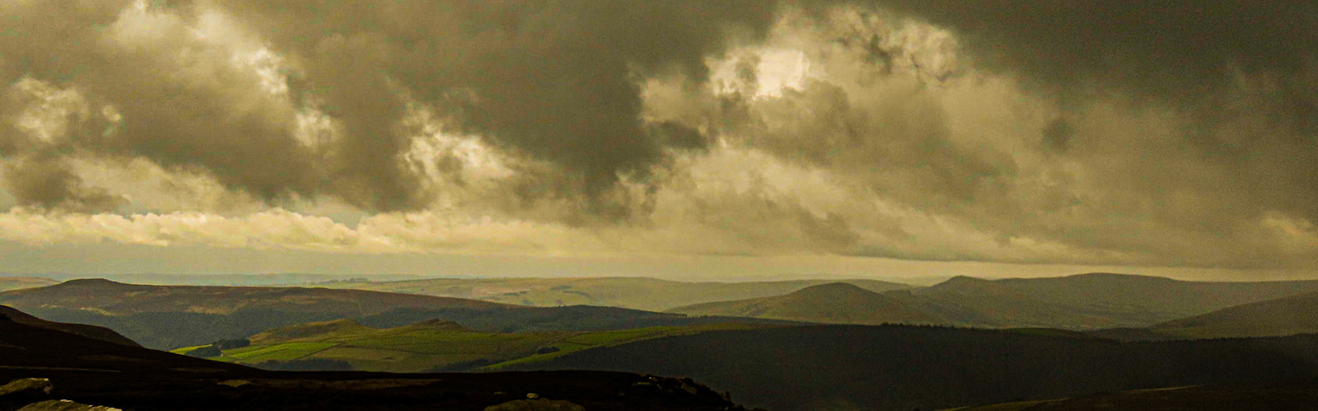 View on Black Peak from Derwent Edge, Peak District, Derbyshire