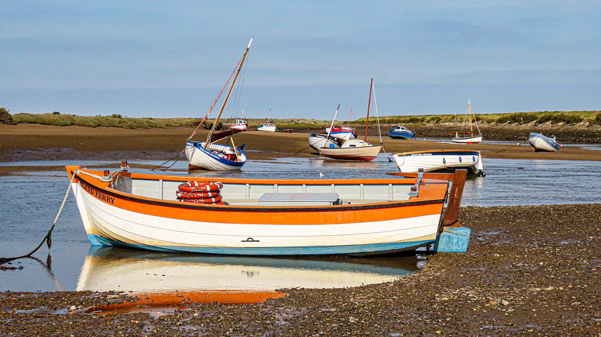 Low tide at River Burn, Burnham Overy Staithe, Norfolk
