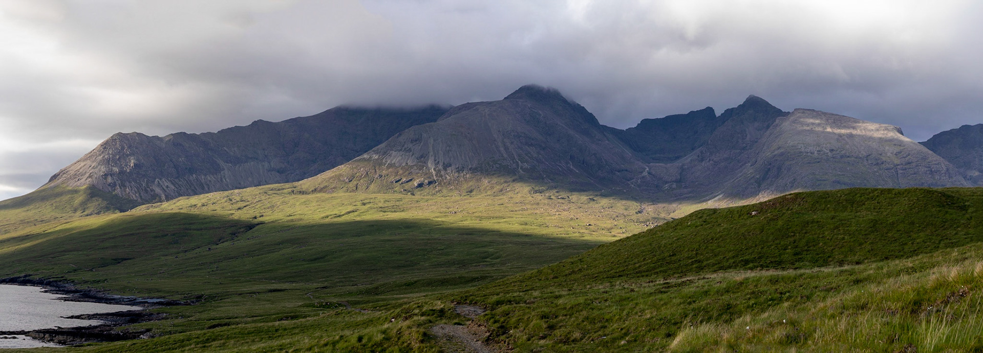 Cuillin Hills from the path to Rubha an Dùnain, near Loch Brittle