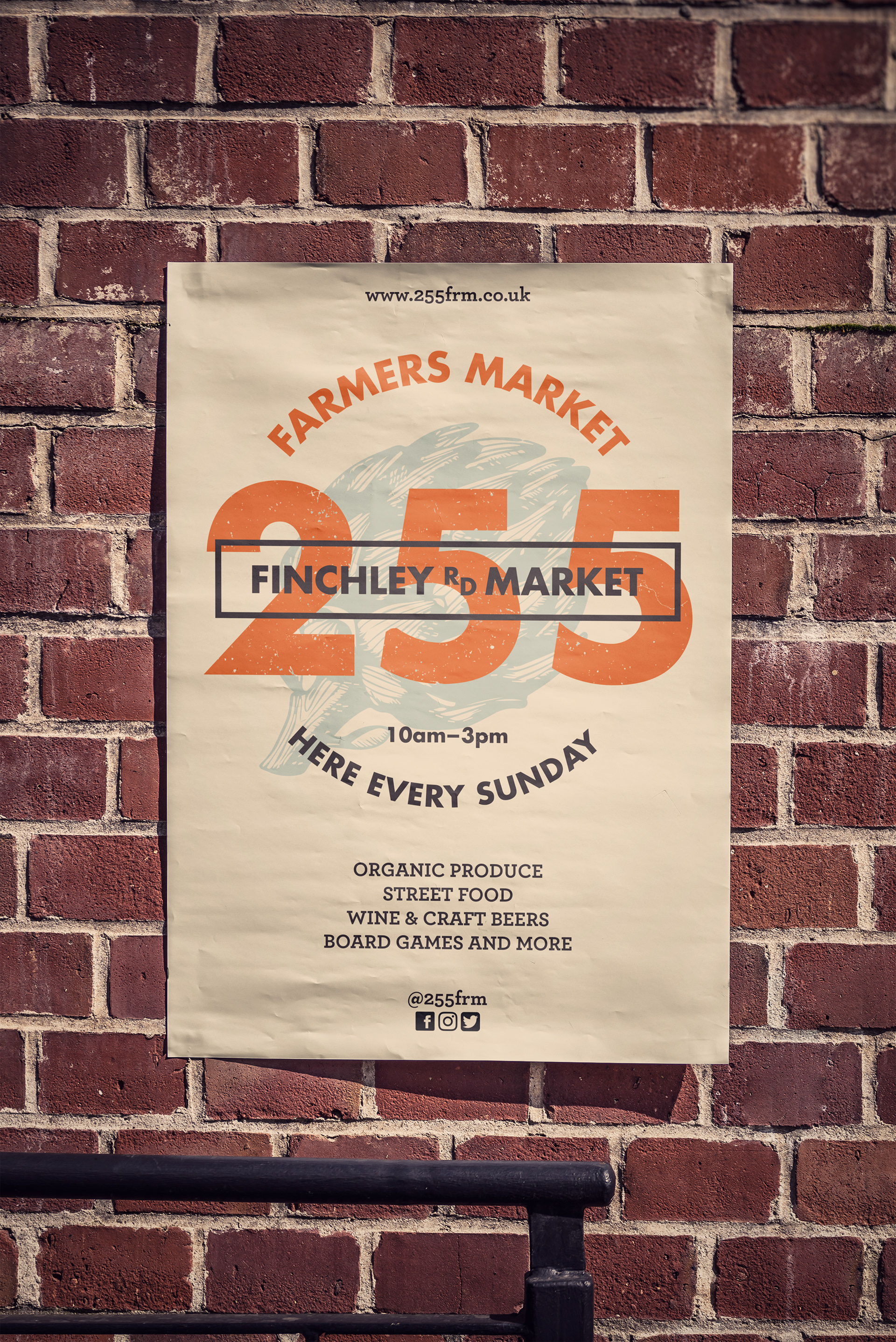 Poster created for new farmers market in Finchley