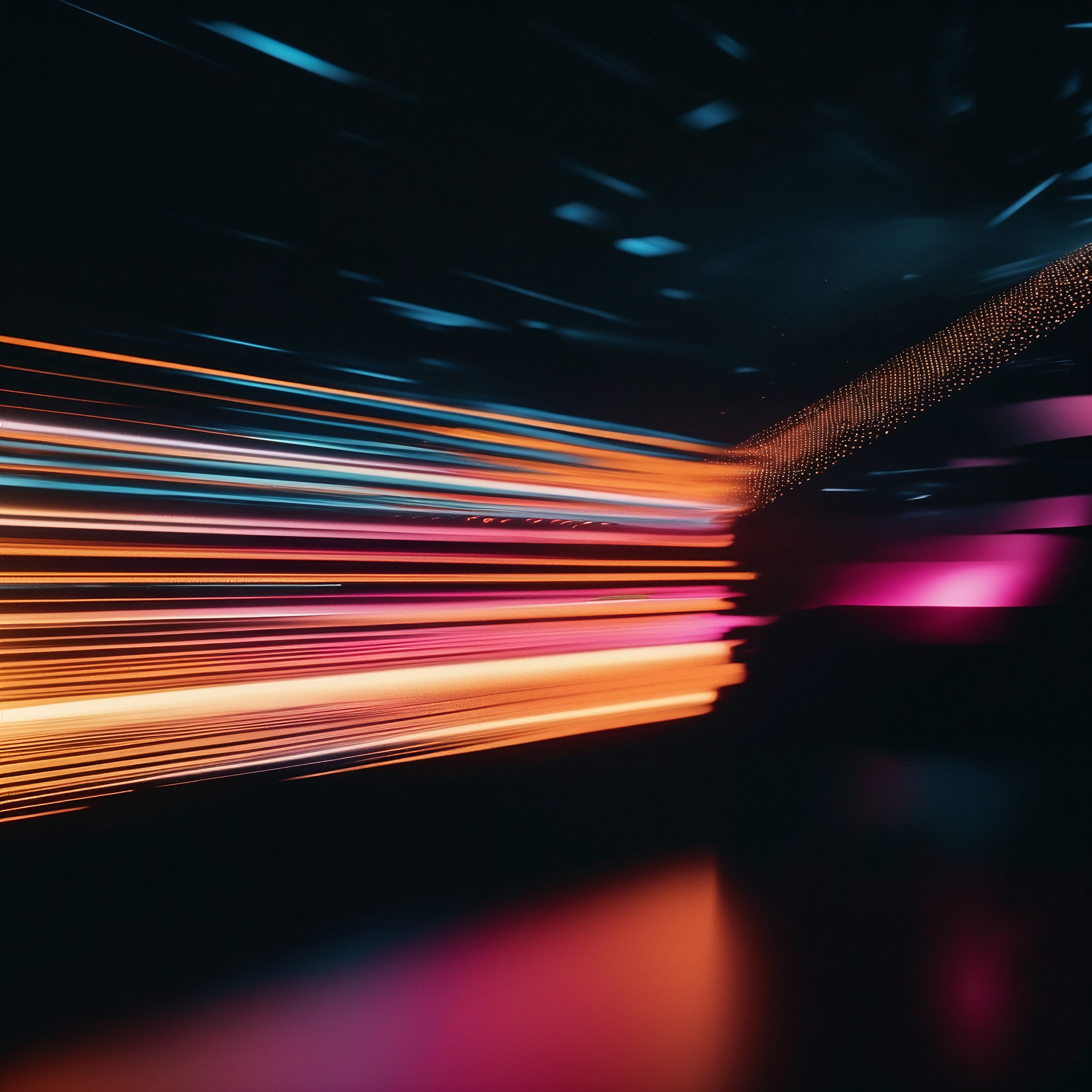 Visualization of data flow, symbolizing speed, connectivity, and information transfer created with artificial intelligence.