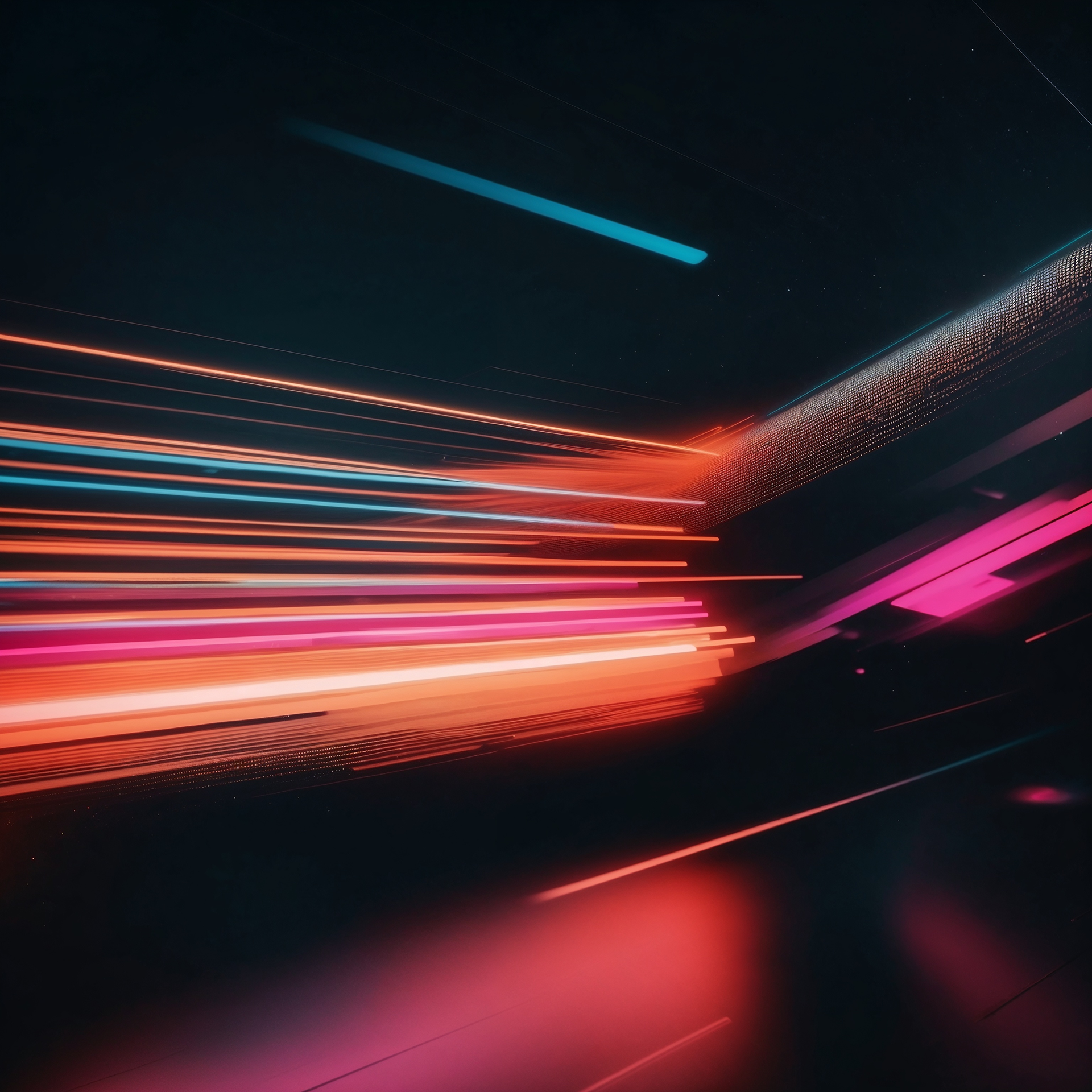 Visualization of data flow, symbolizing speed, connectivity, and information transfer created with artificial intelligence.