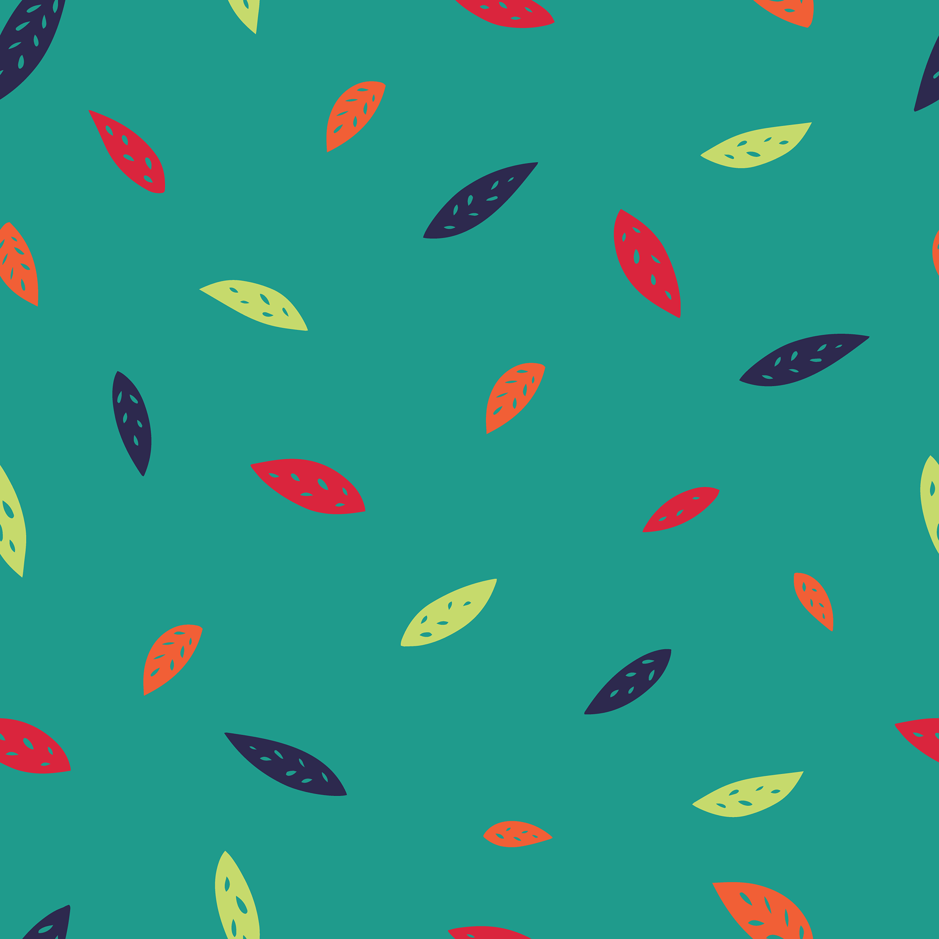 Floating Palms on Teal