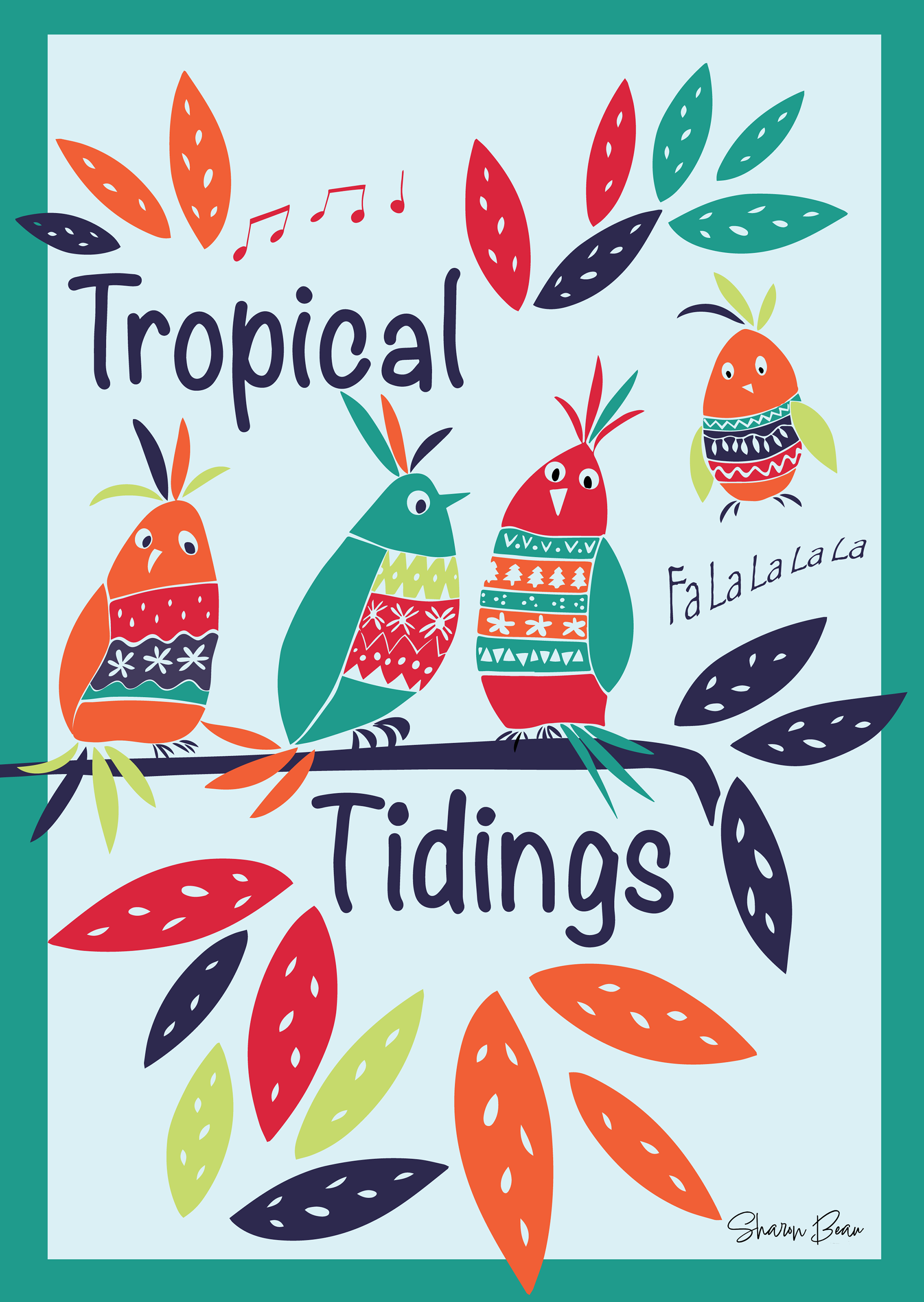 Tropical Tidings Holiday Card