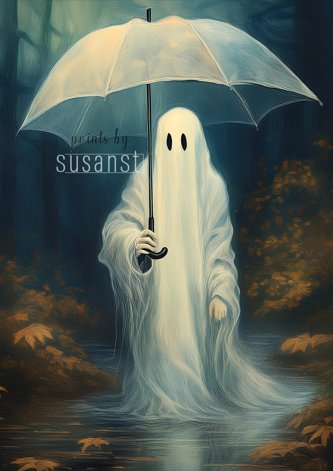 Ghost With Umbrella