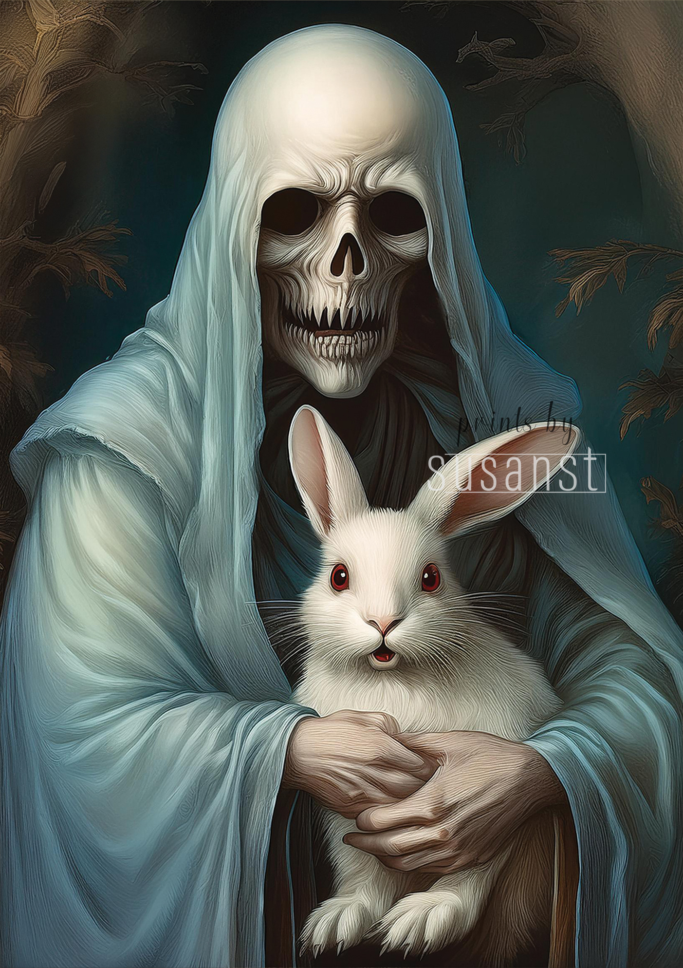 Ghost and Scared Rabbit