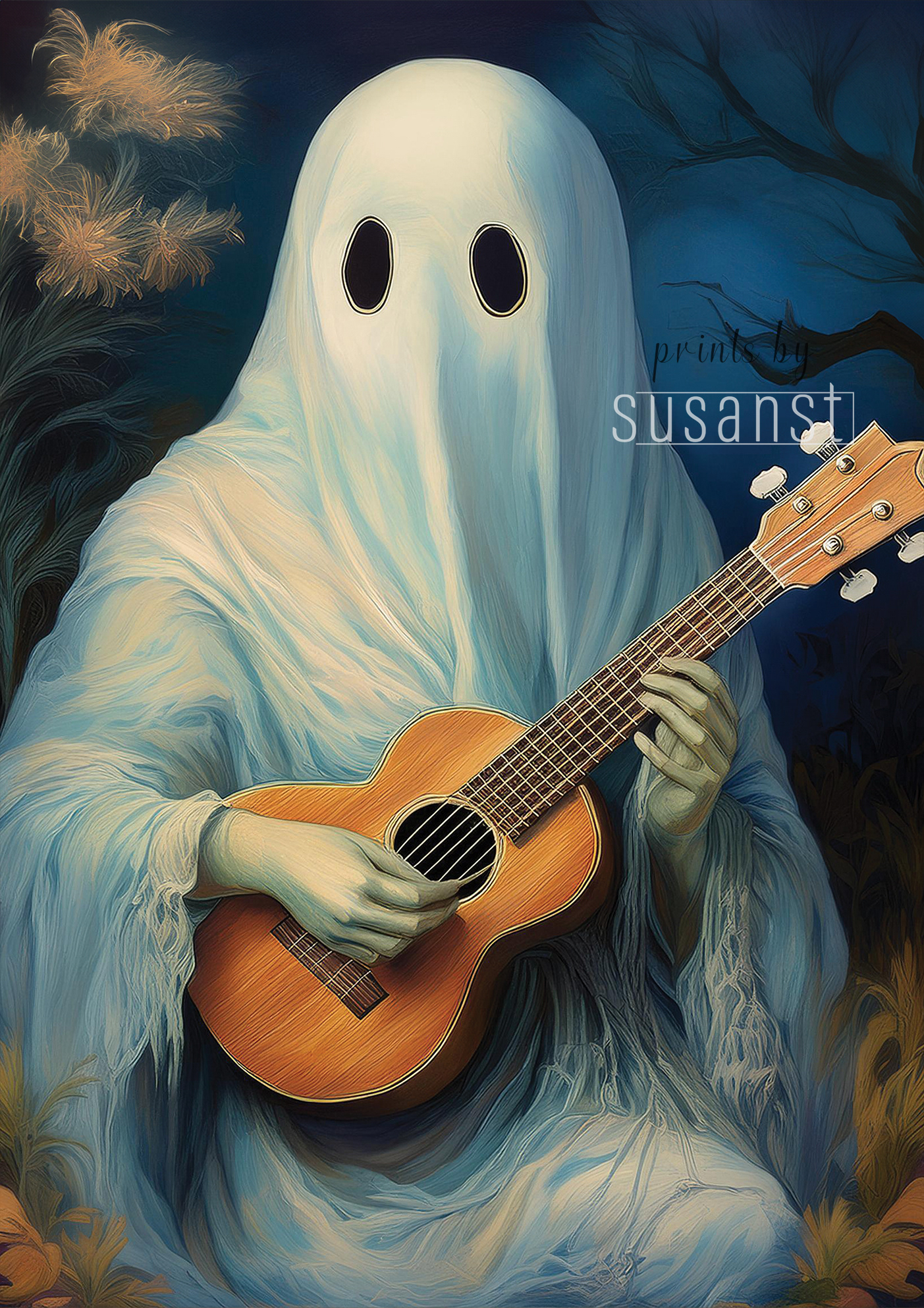 Ghost Playing Ukulele