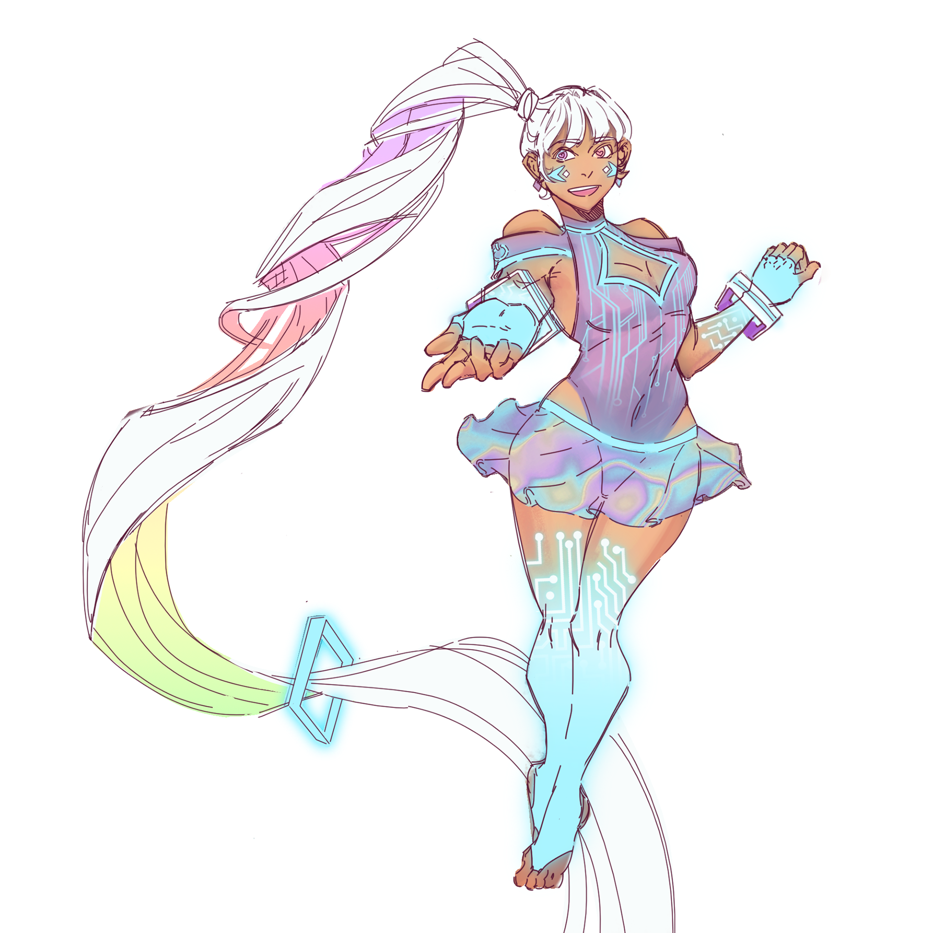 Early character concept of Amelia.