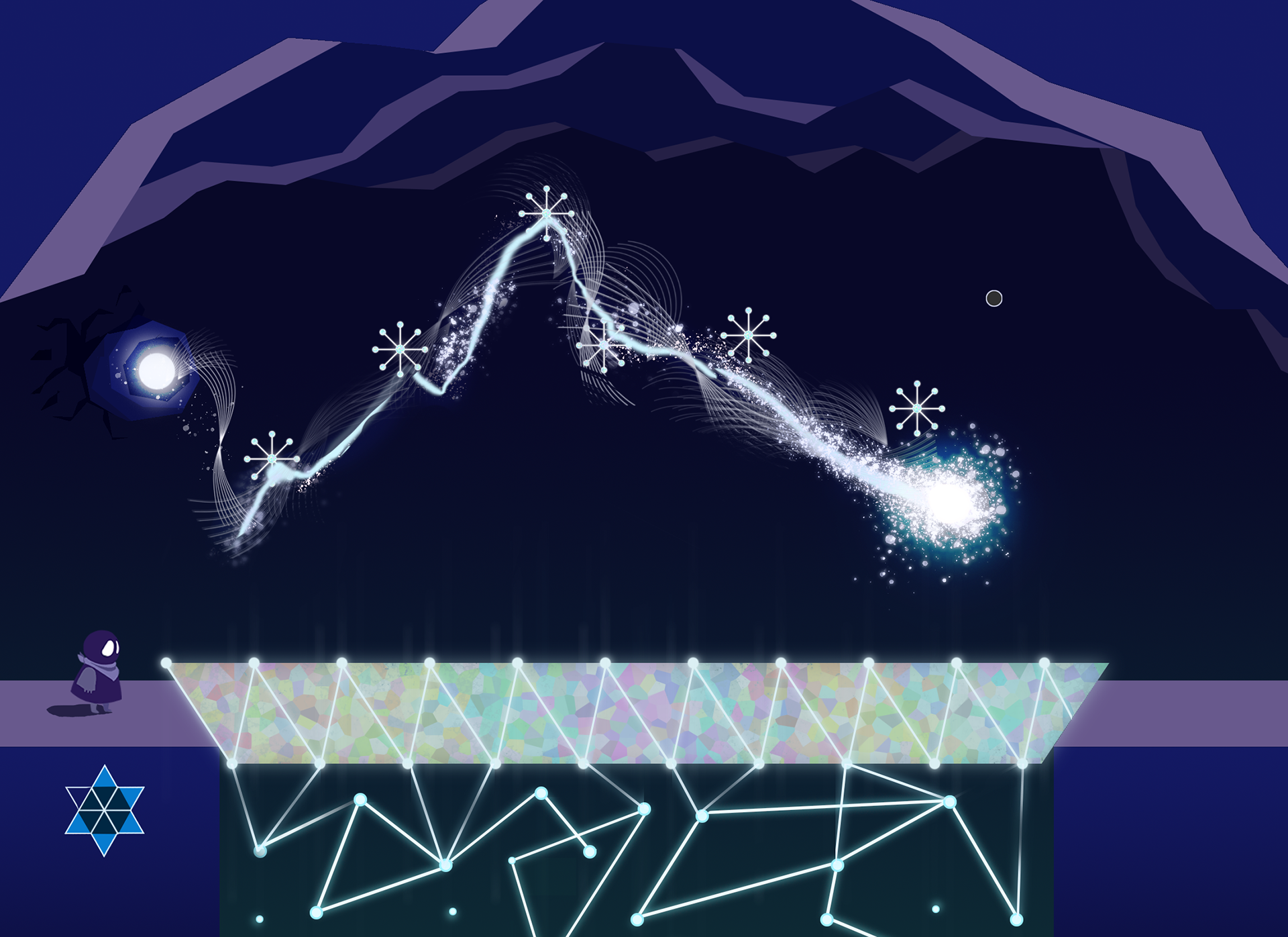 Early concept art of bridge puzzle art.
