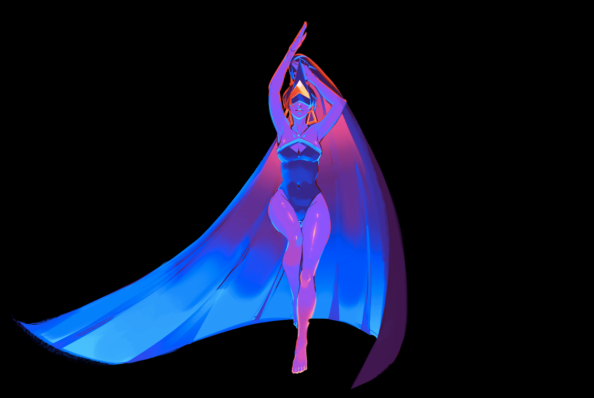 Rendered character art of Amelia, a villainess NPC in the USC Games Project Ascend.