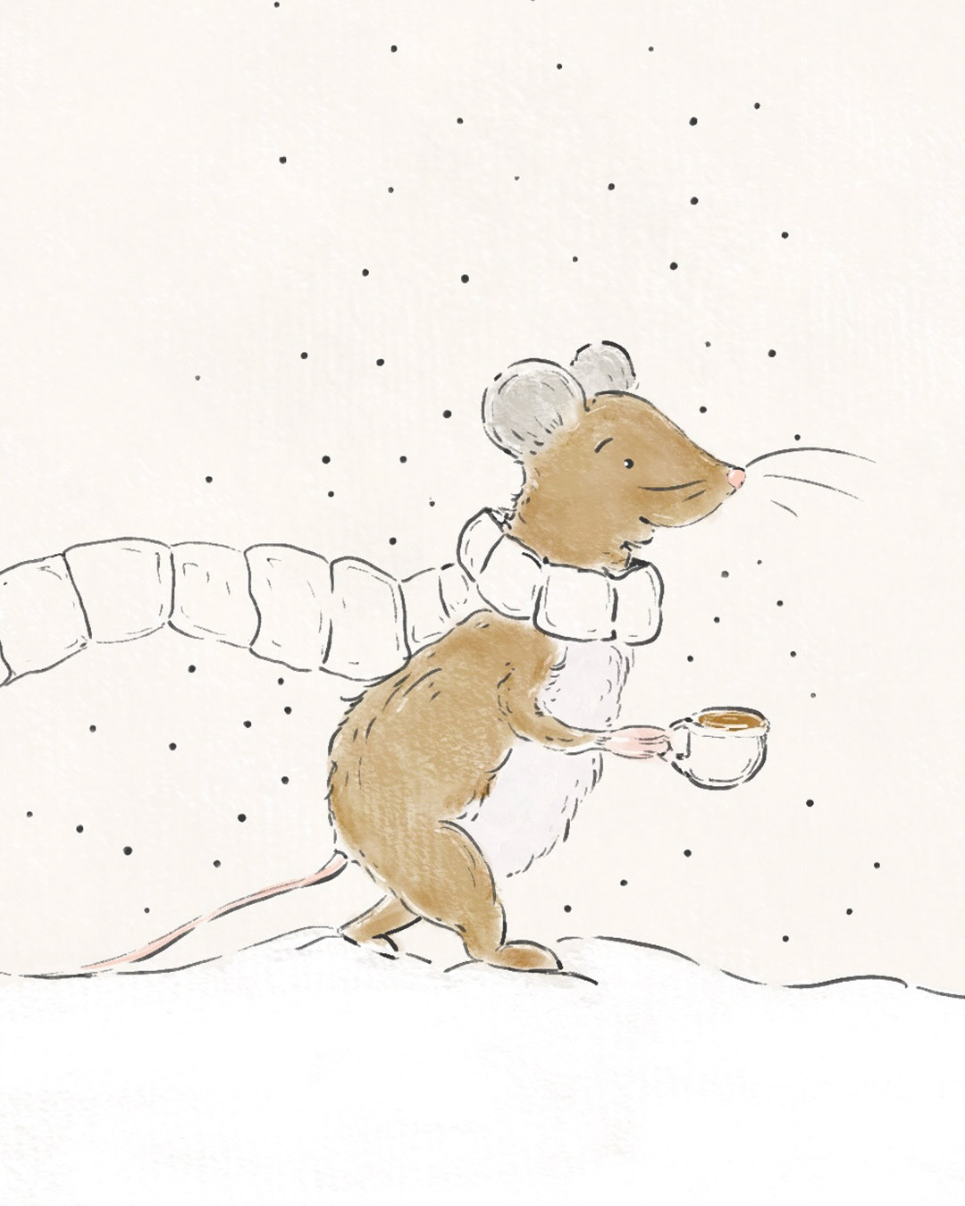 Wood mouse | Pencil | Procreate