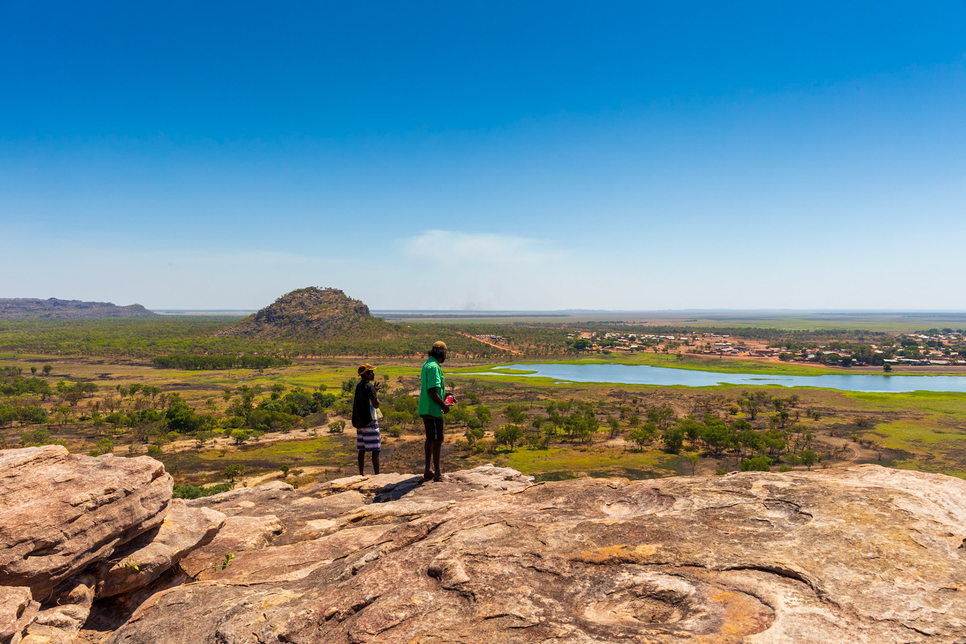 Arnhemland view from Injalak Hill with Aboriginal guides