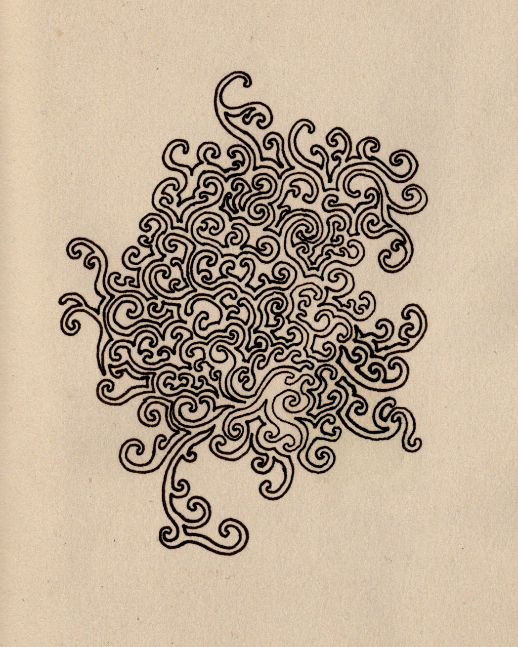 Swirls. Ink on paper. 2026.