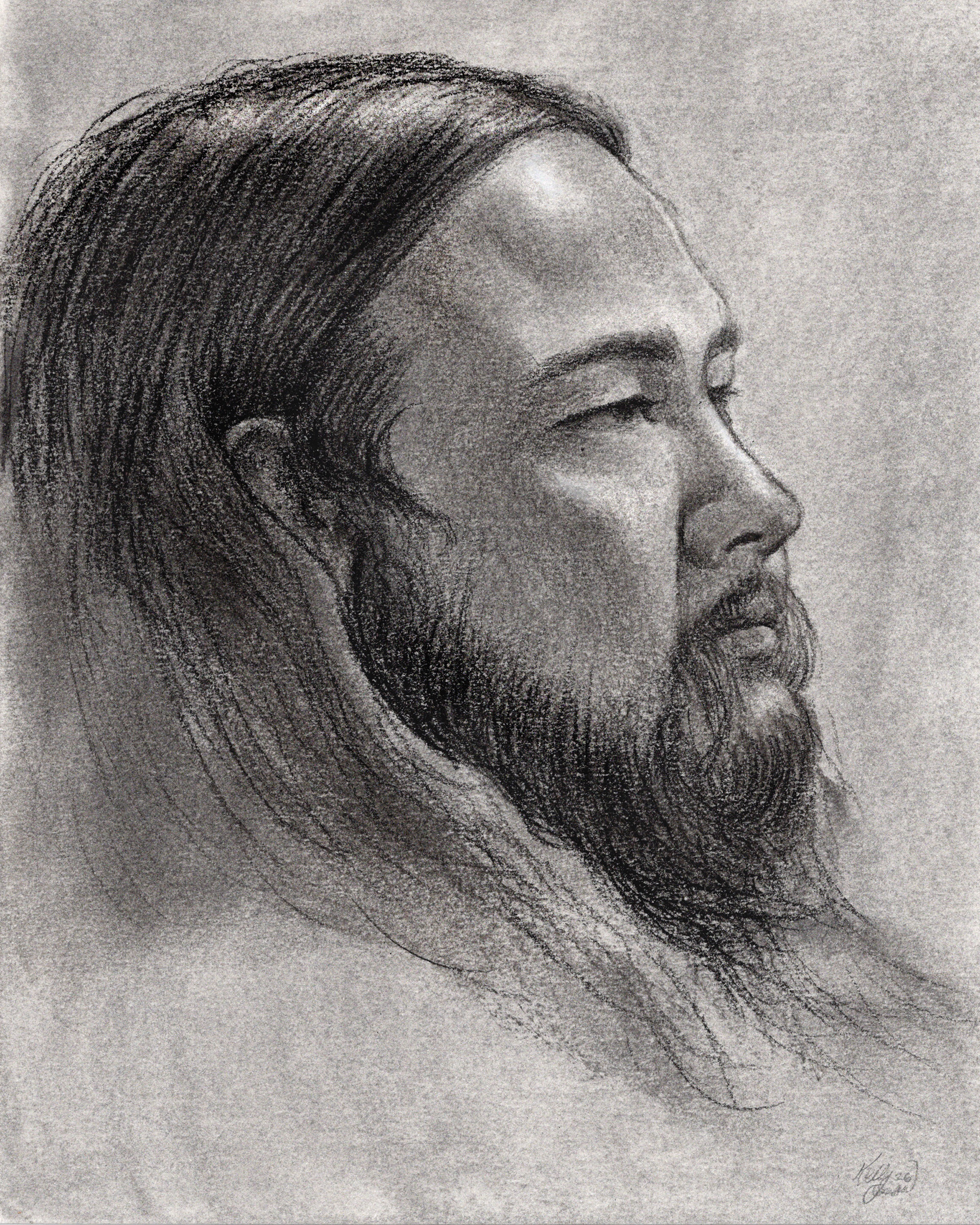 Charcoal on paper. 2025.