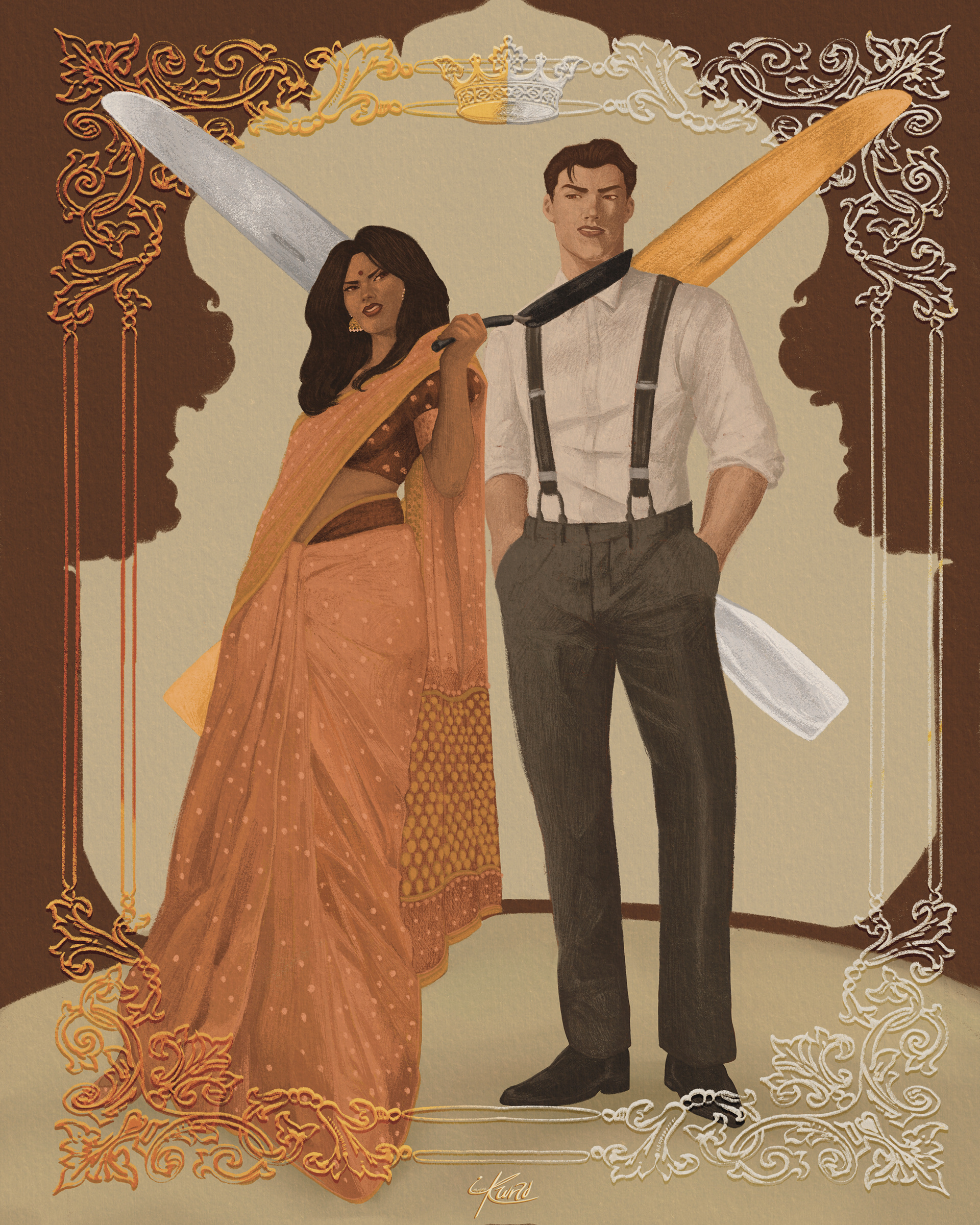 Personal project illustrating a character art for King of Guttony by Ana Huang