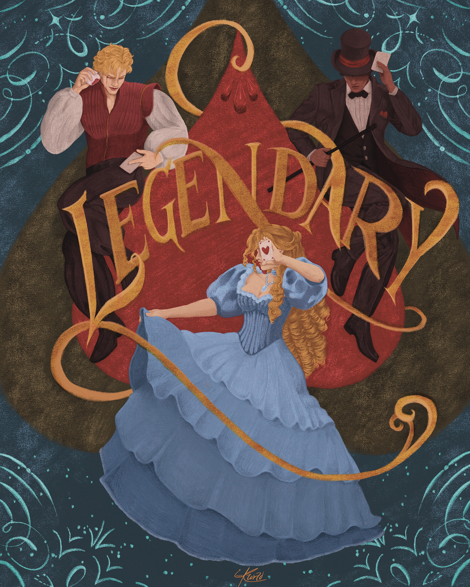Personal cover illustration inspired by Legendary by Stephanie Garber