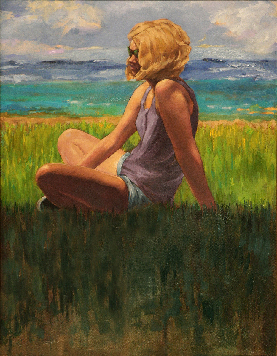 Golden Girl Of The West, o/c, 18x14"