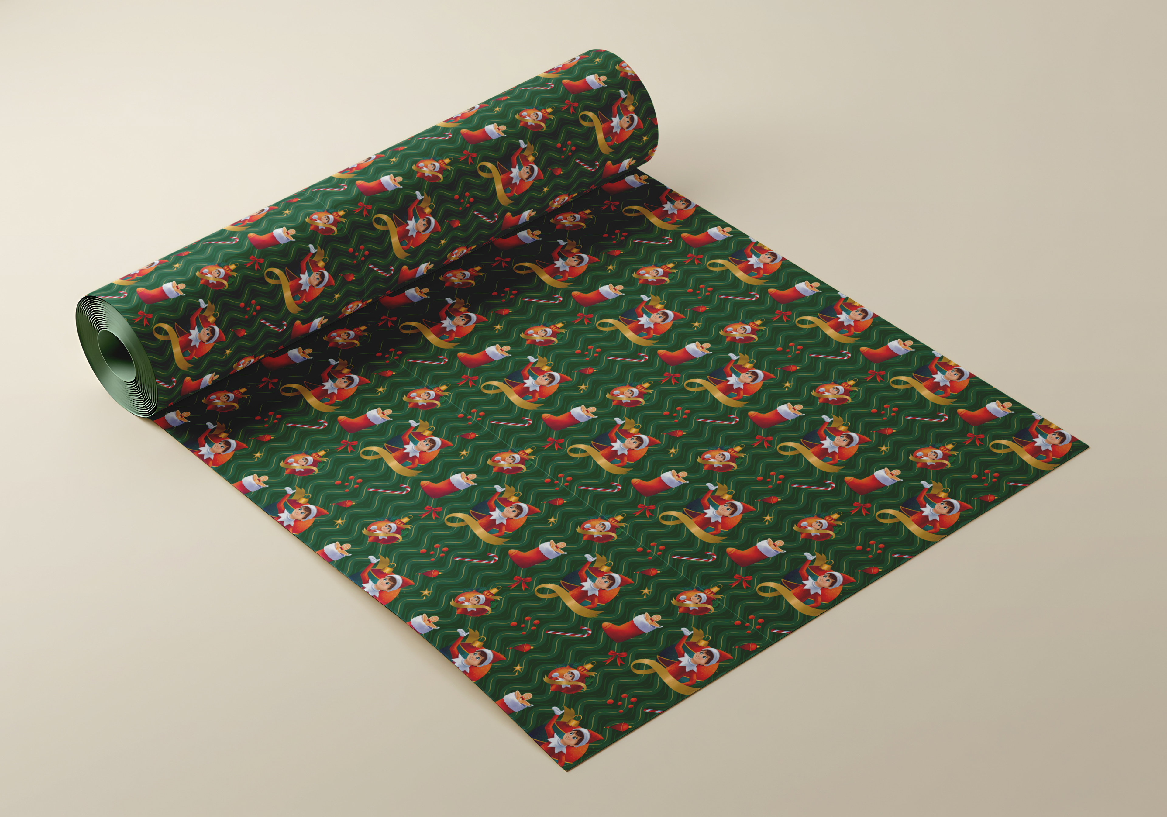 A series of repeat pattern explorations created in Adobe Illustrator, inspired by holiday retail packaging and wrapping paper. The project explores color rhythm, repeat structure, and scalable pattern systems designed for large-format surface applications, like holiday wrapping paper.