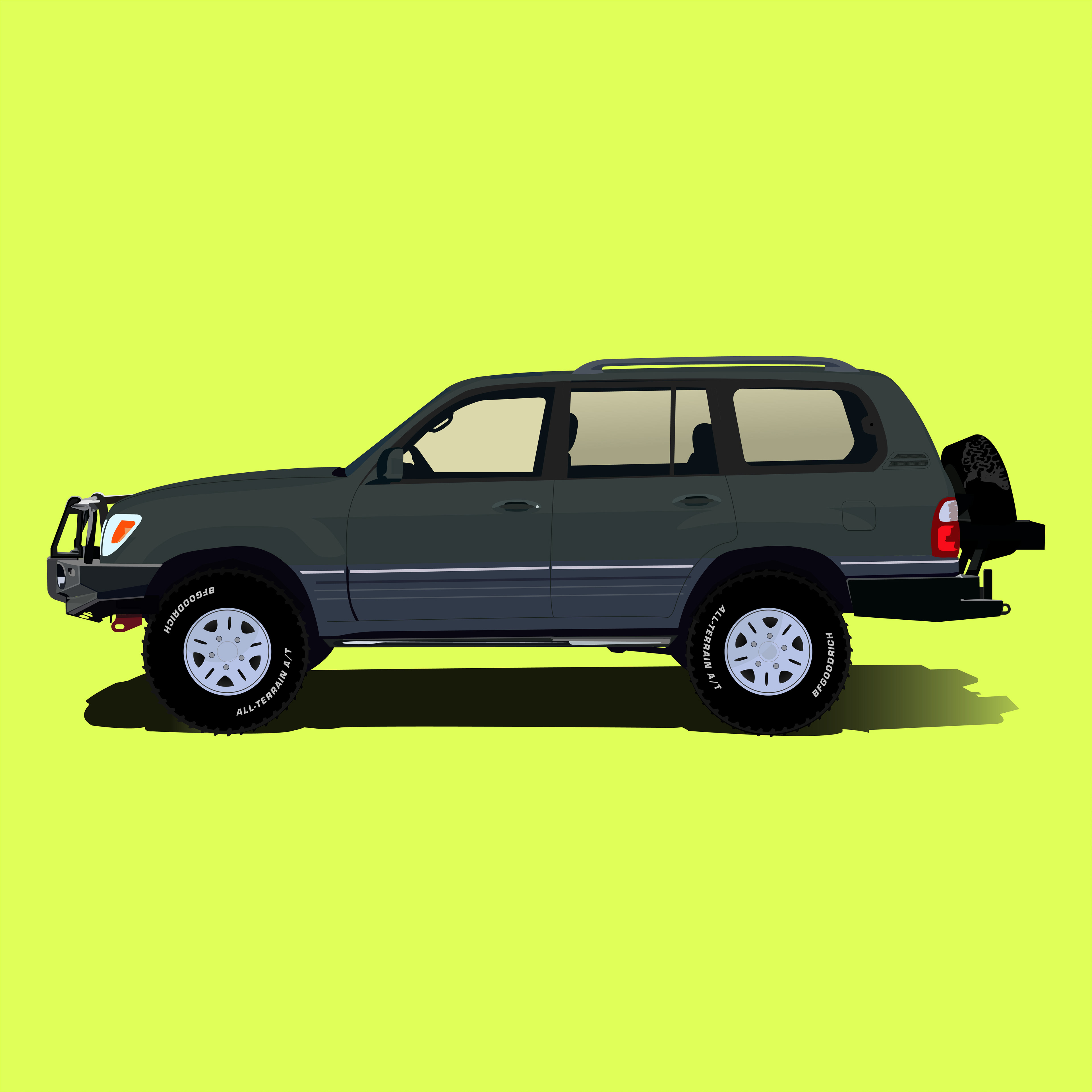 Custom LX470 Instagram Illustration