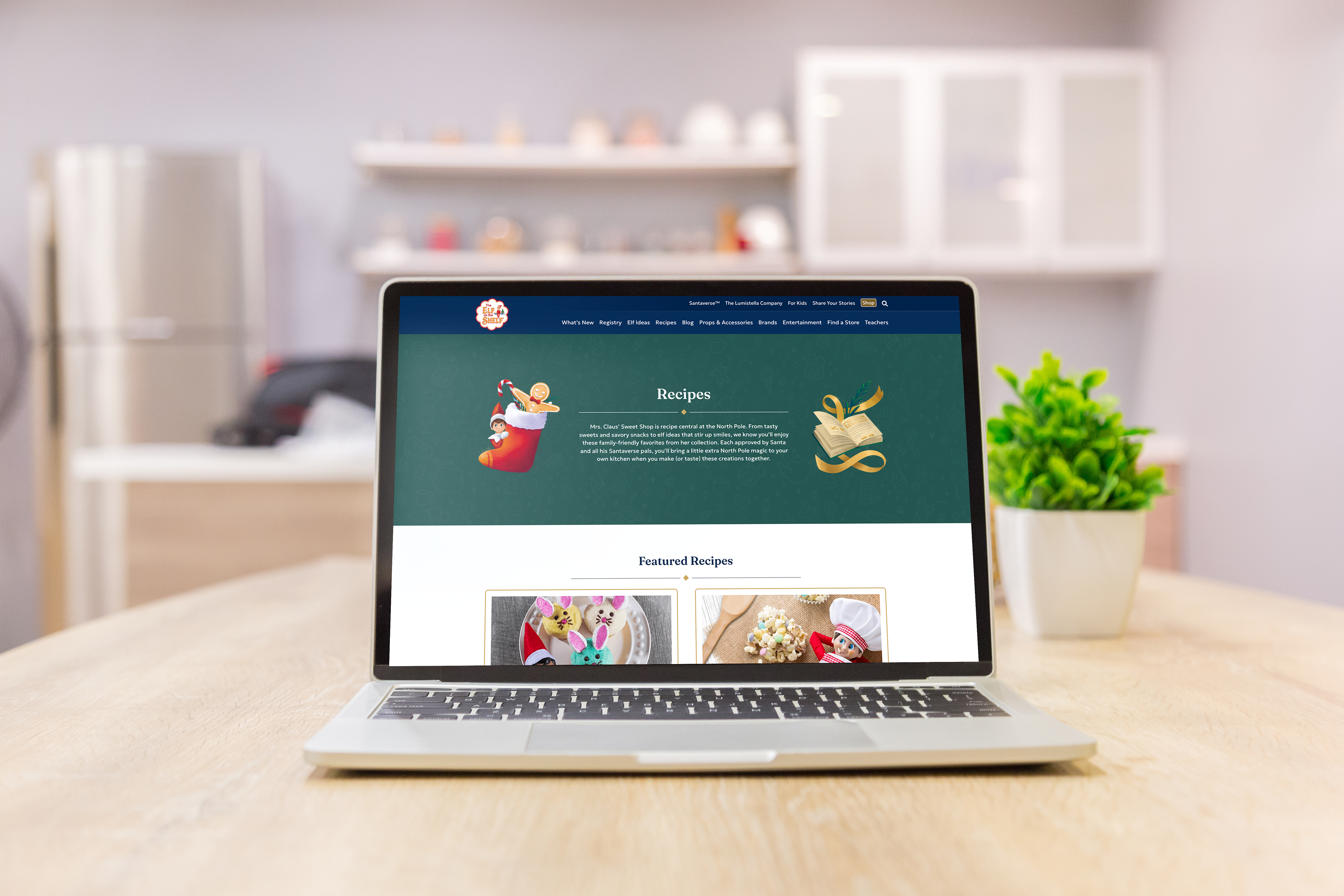 EOTS.com Recipes Landing Page Mock