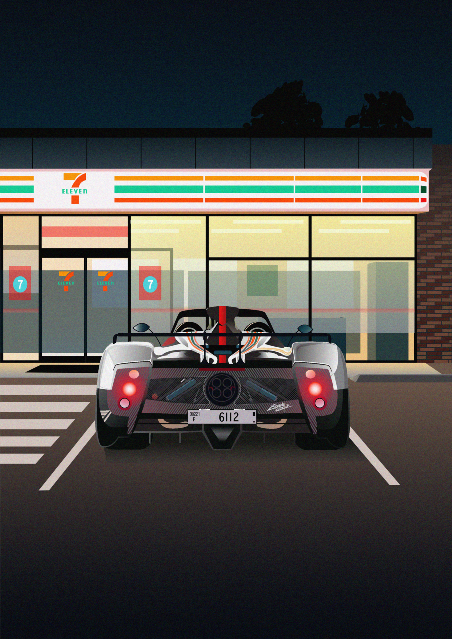 Pagani Zonda Illustration