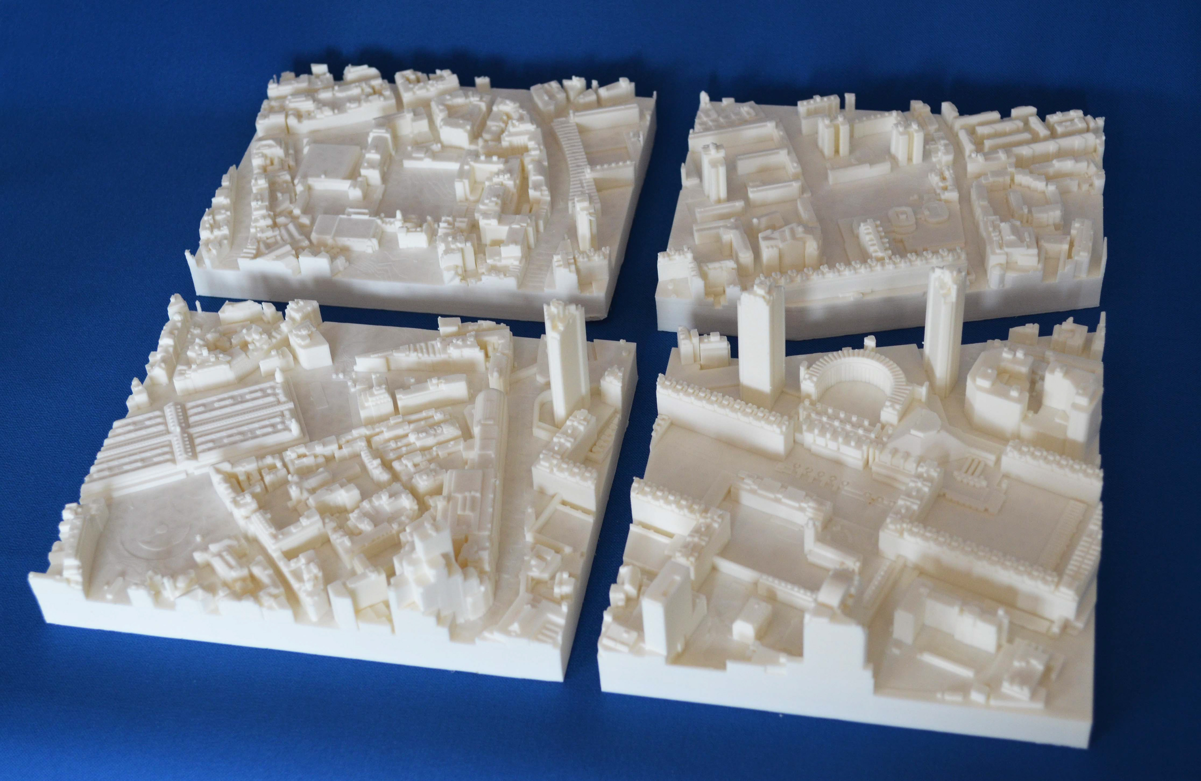 3D Print Architectural London City Model in white ABS plastic