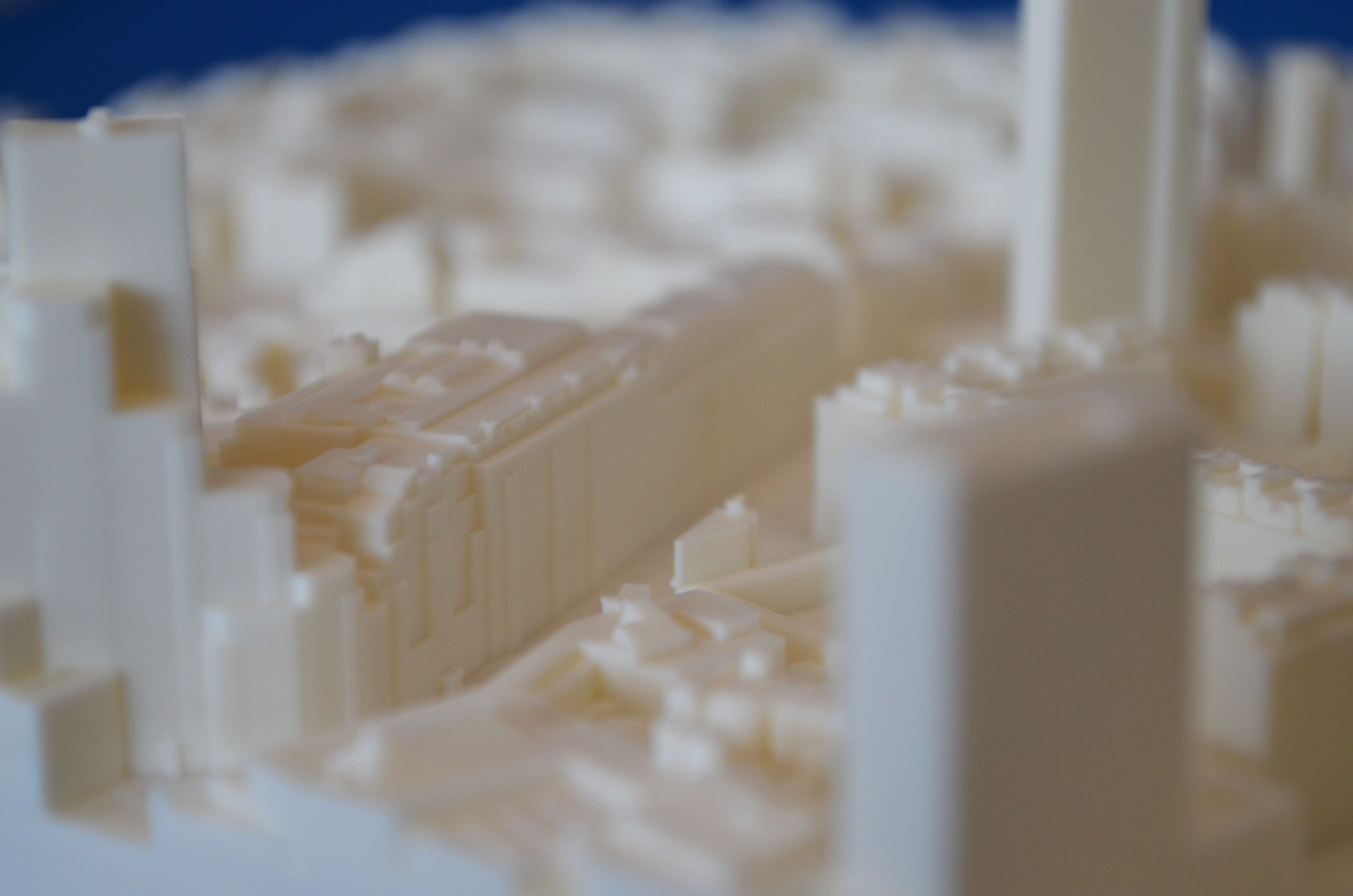 3D Print Architectural London City Model in white ABS plastic