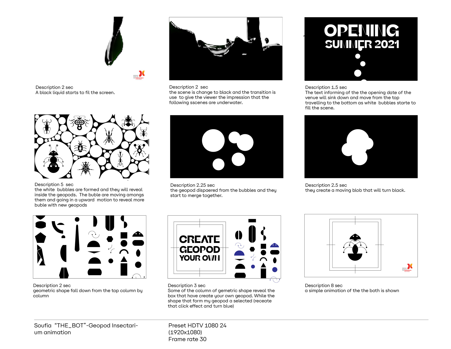 Storyboard of the Sublime Silhouette Trailer 