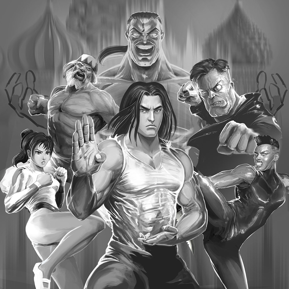 PixelHeart - TOUGH GUY GRAYSCALE