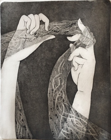 Etching & Aquatint with Chine Collé on Rives BFK