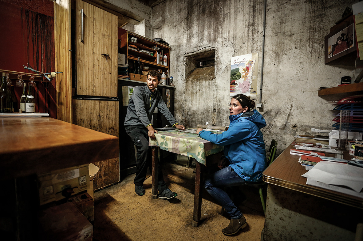 Couple d'Haene, vignerons.