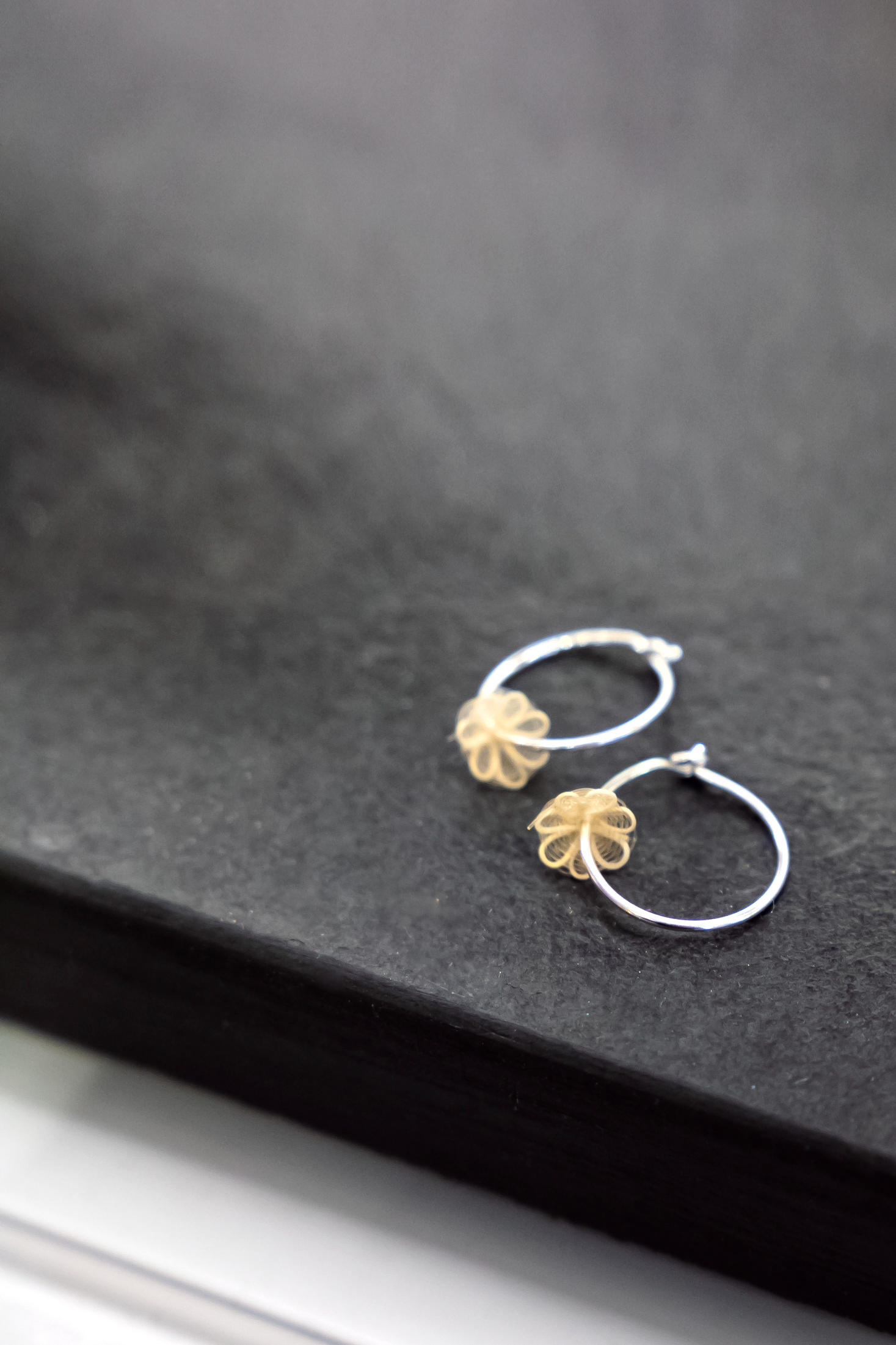 Minis créoles "Nature" en crin de cheval - 38 €