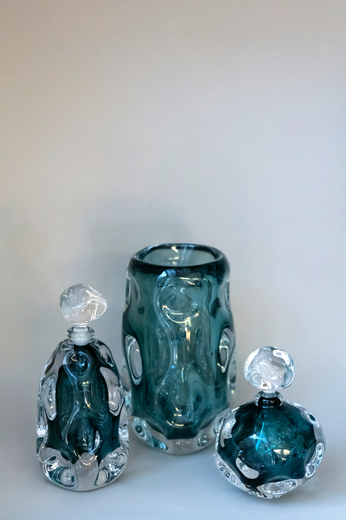 Flacons cailloux en verre soufflé - 220€ - Vase caillou en verre soufflé - 420€