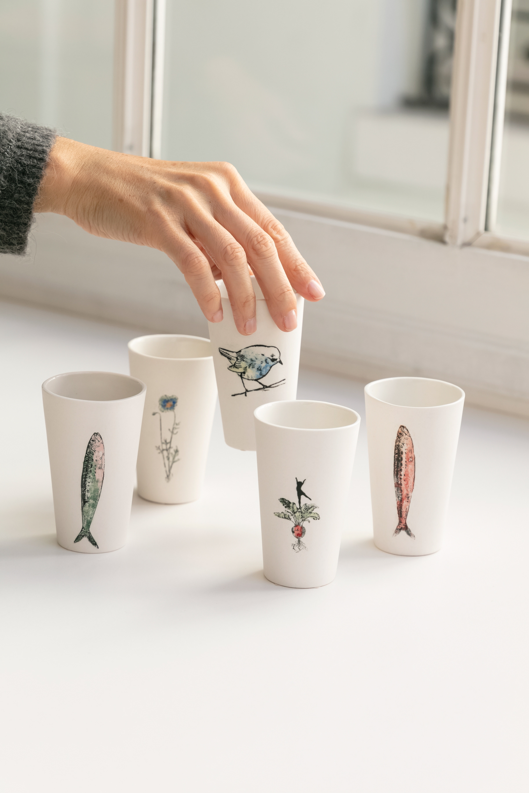 Tasse "aquarelle" en porcelaine - 35€
