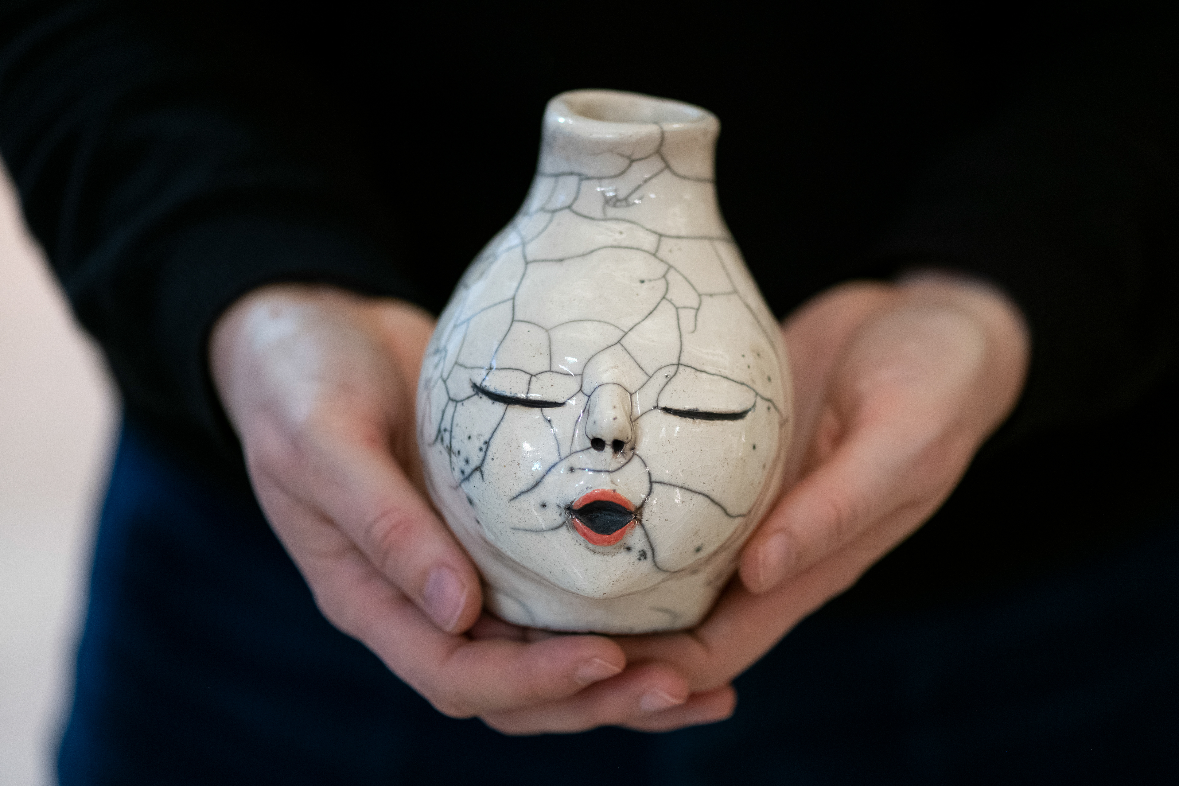 Vase Moon en Raku - 150€