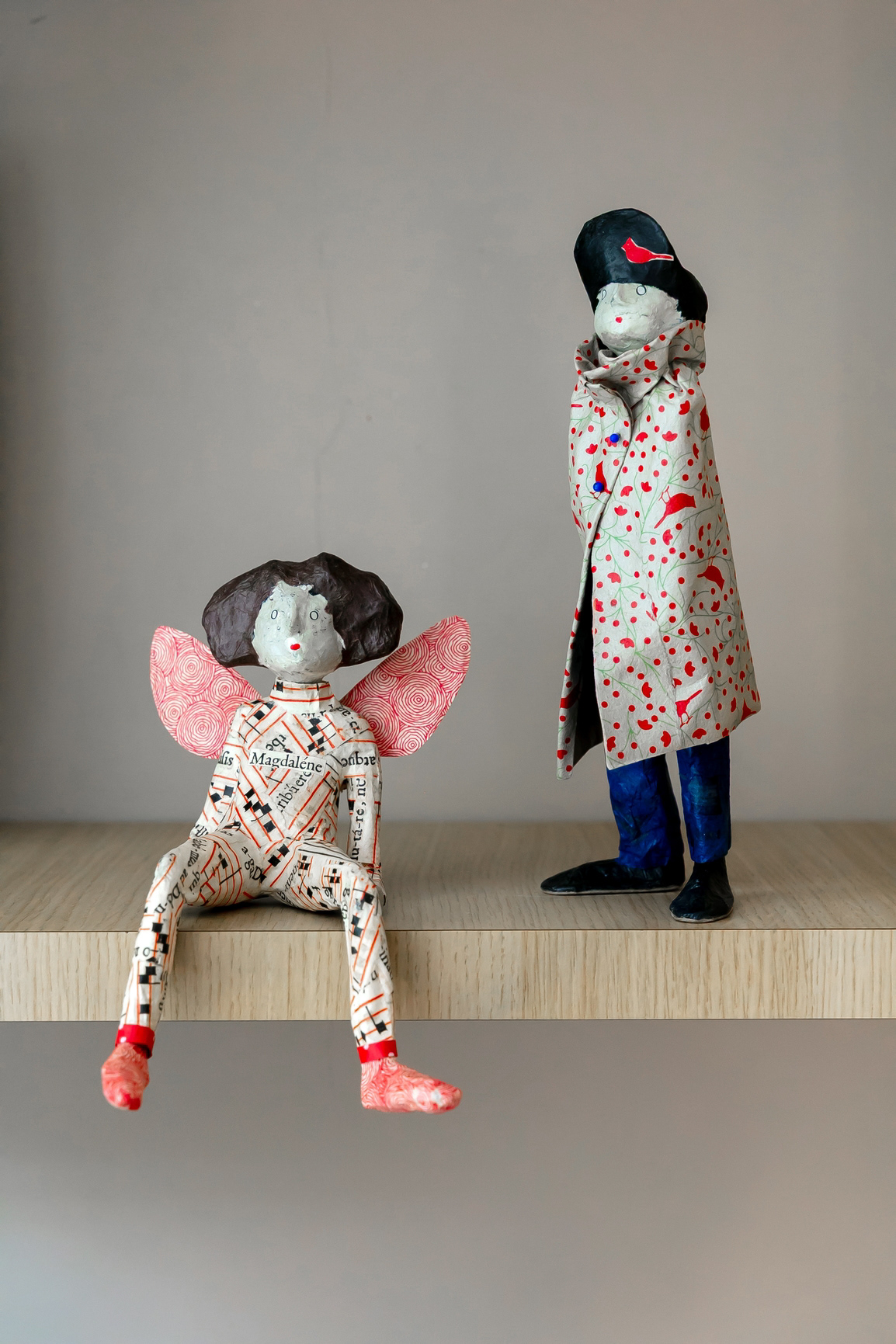 Sculpture en papier "Magdalena" 190€ - Petit personnage 180€