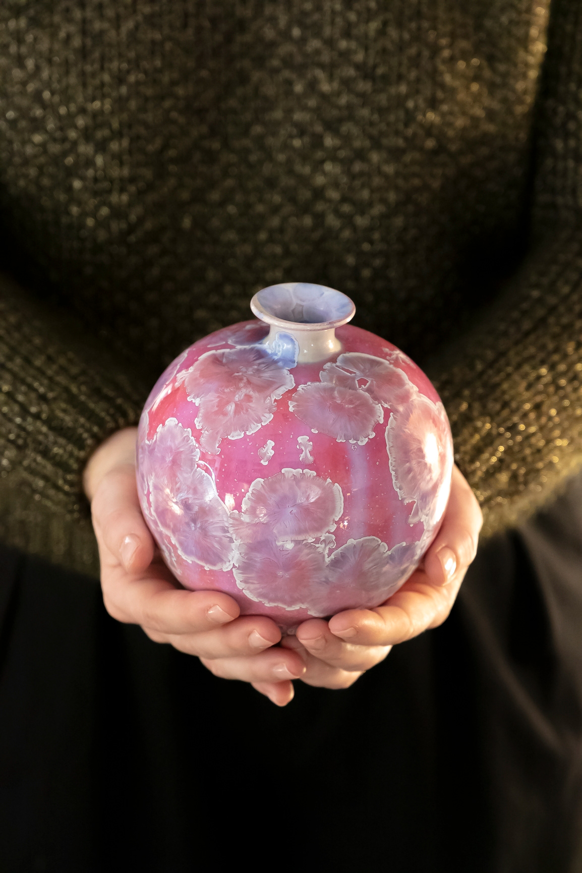 Vase en porcelaine cristallisée - 176€