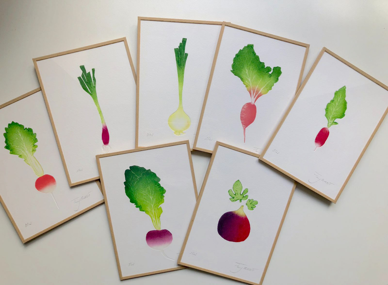 Gravure "Fruits et Légumes" 12 x 17 cm - 38€
