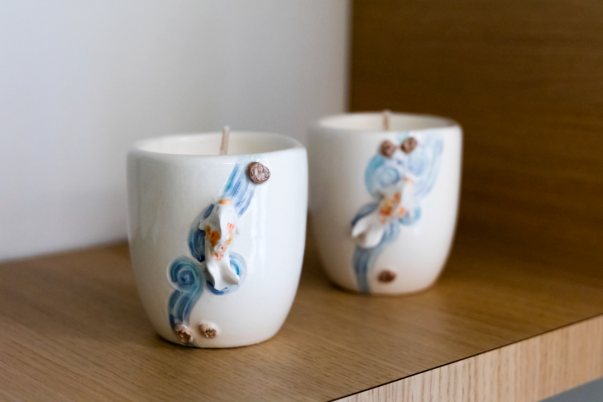Bougie en faïence - 38€
