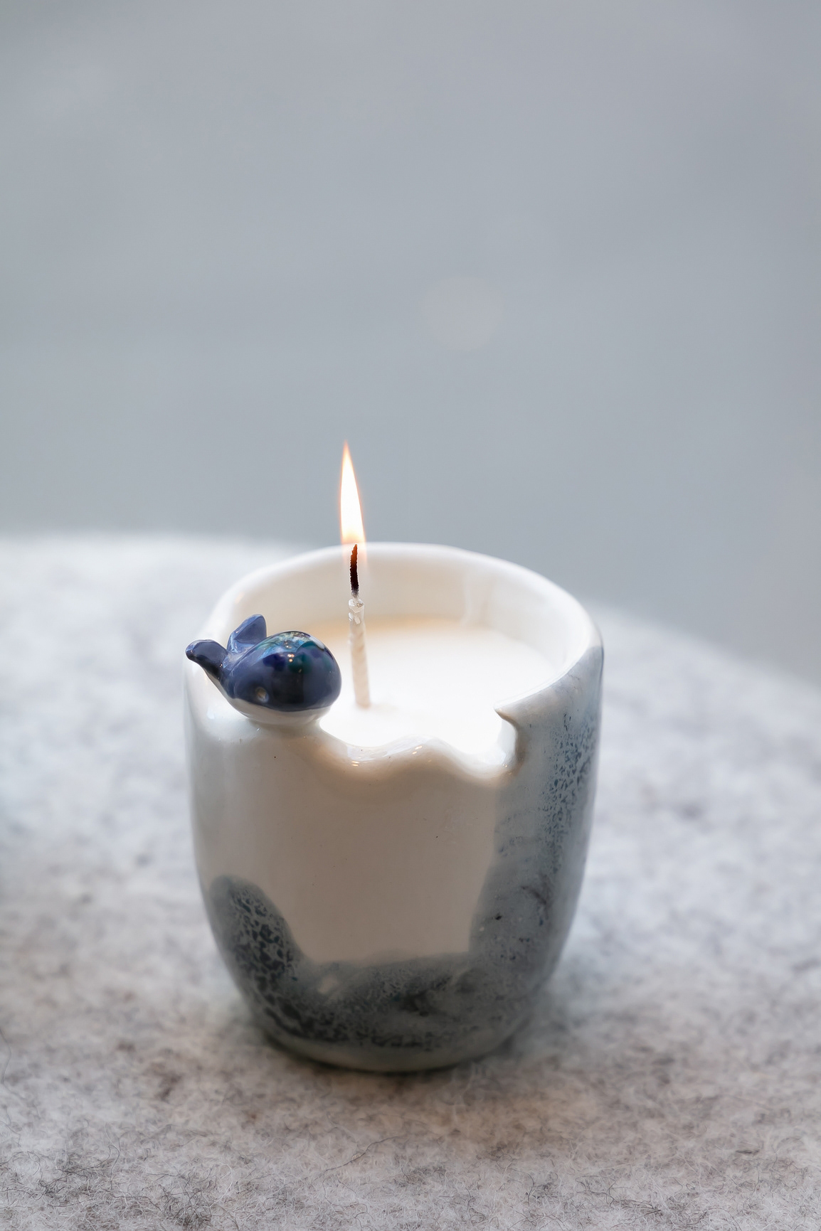 Bougie Baleine en faïence - 39€