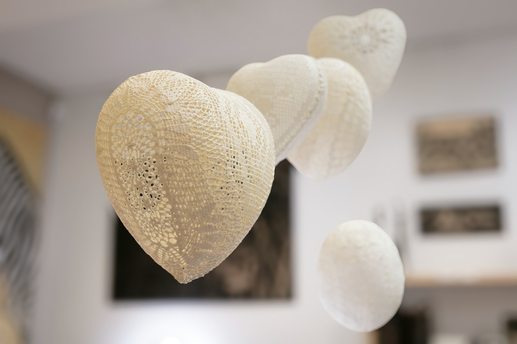 Suspension coeur en dentelle - Pm 90€ et Gm 140€