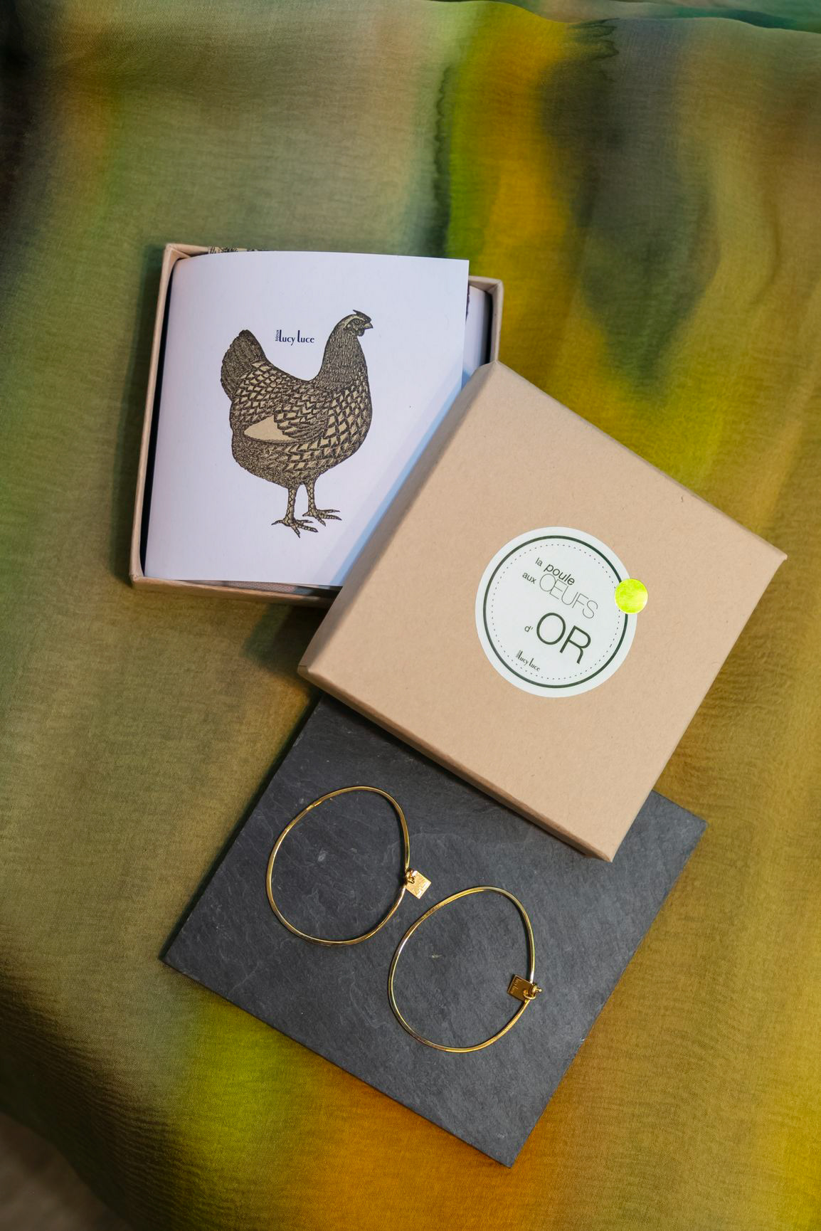 BO "Poule aux oeufs d'or" en laiton doré - 65€