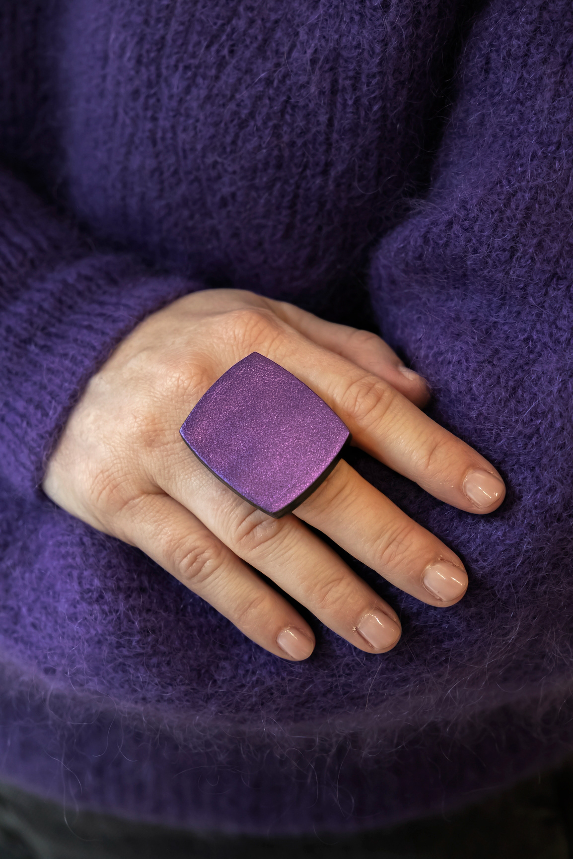Bague "Block Small" en cuir - 65€