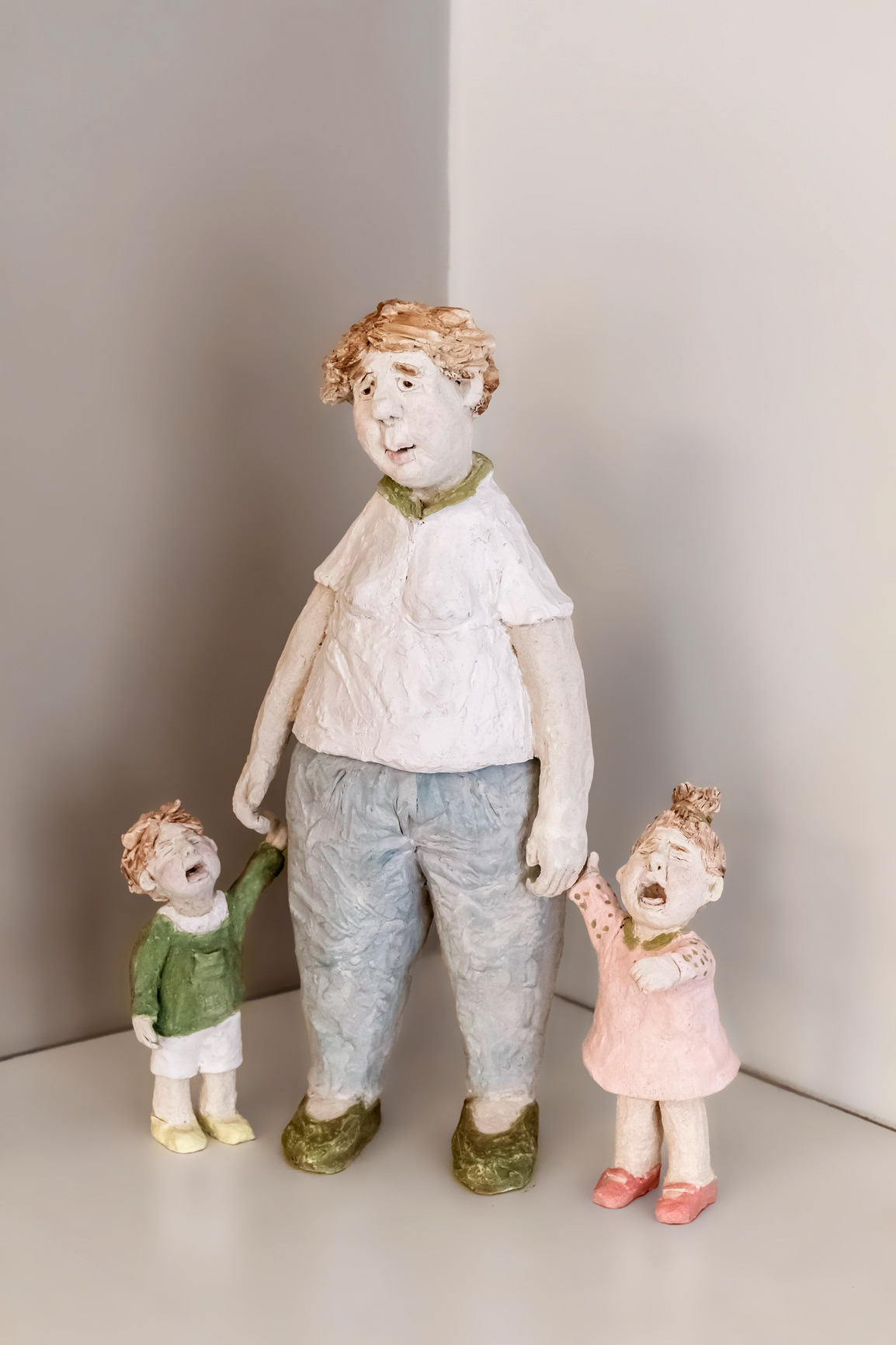 Sculpture "Tempête maternelle" en grès - 1800€