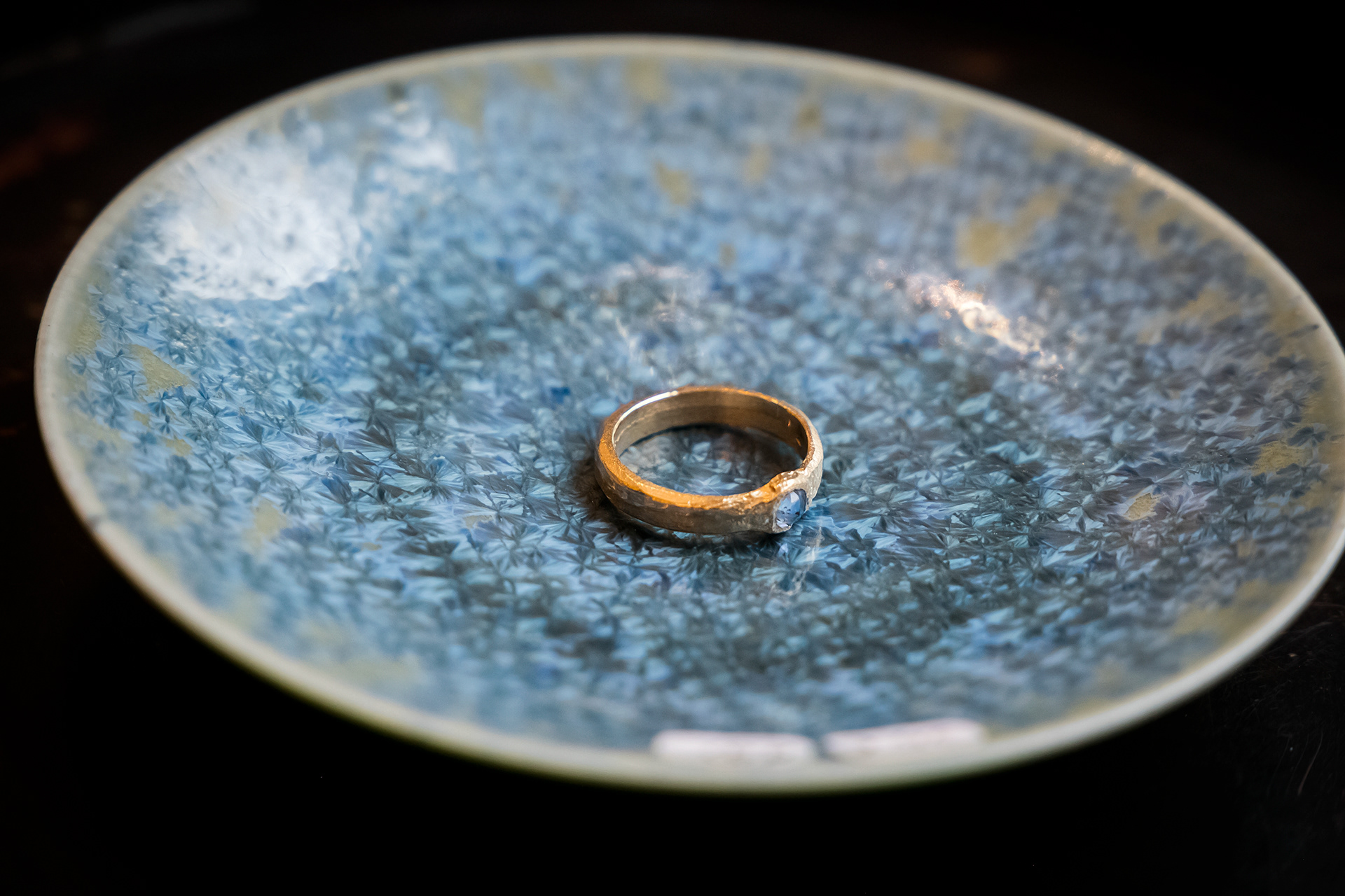 Bague Abysse Or et Saphir - 950€ - Coupelle cristallisée 25€