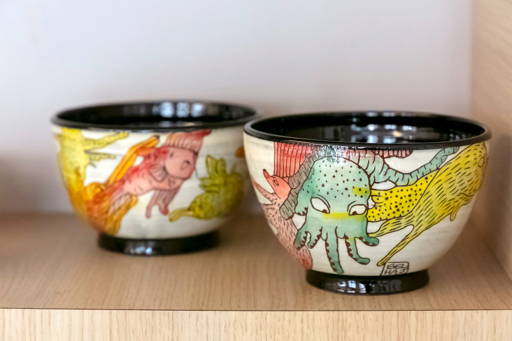 Bol "Pareidolie" en terre vernissée - 45€