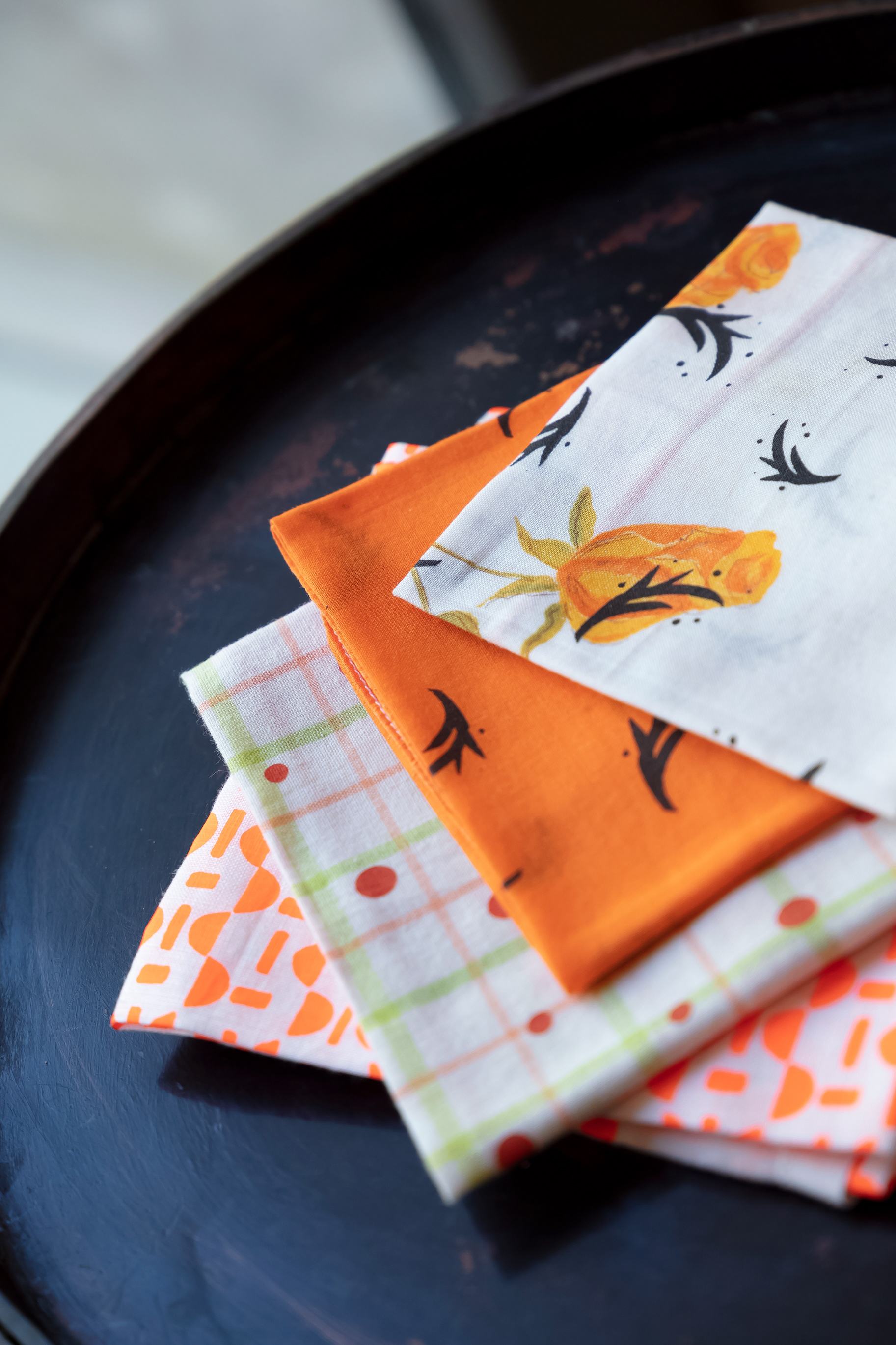 Lot de 4 serviettes sérigraphiées - 38 €