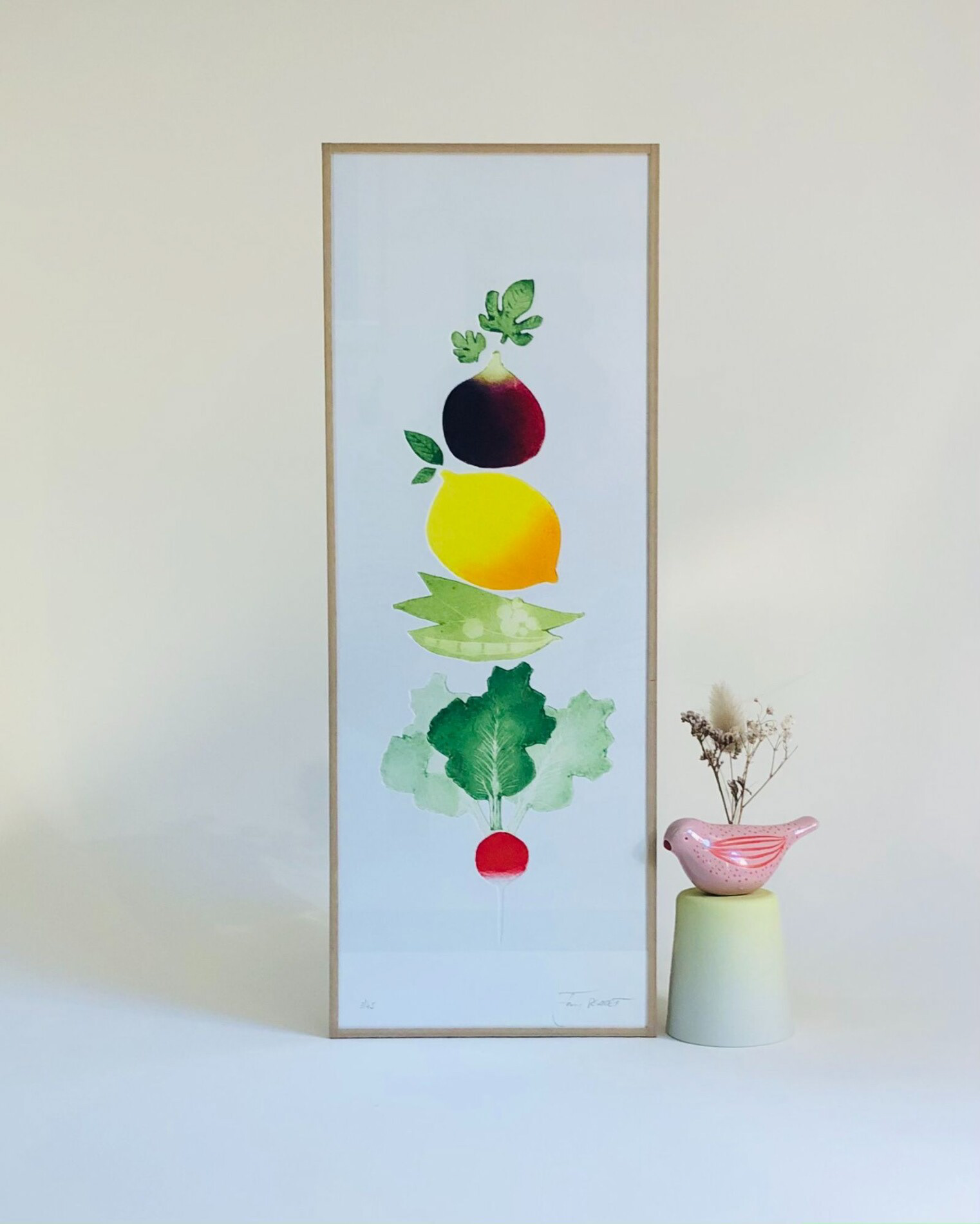 Gravure "Fruits et Légumes" 14 x 40 cm - 90€
