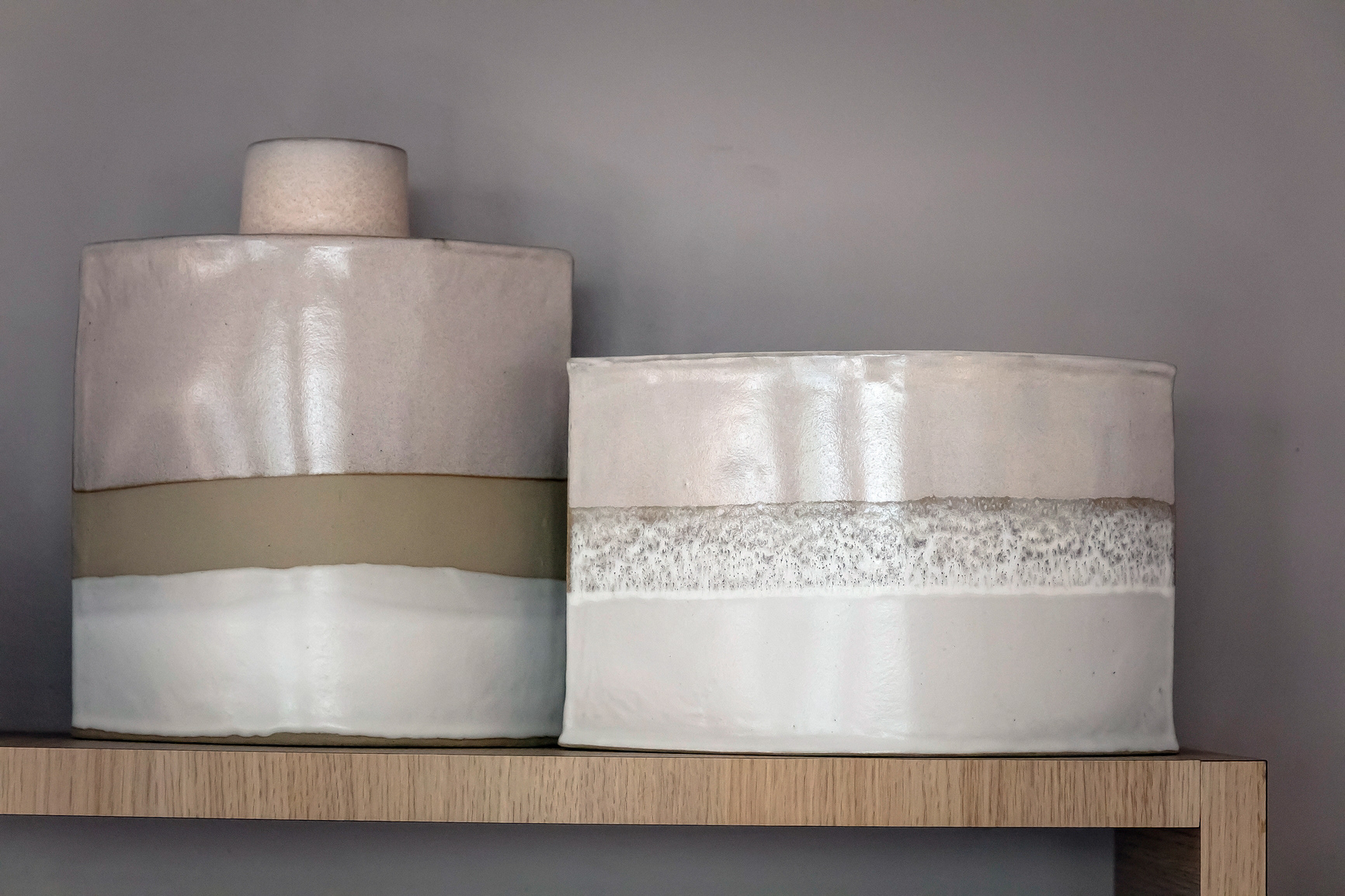 Vase collection "Mandorle" en grès - 190€